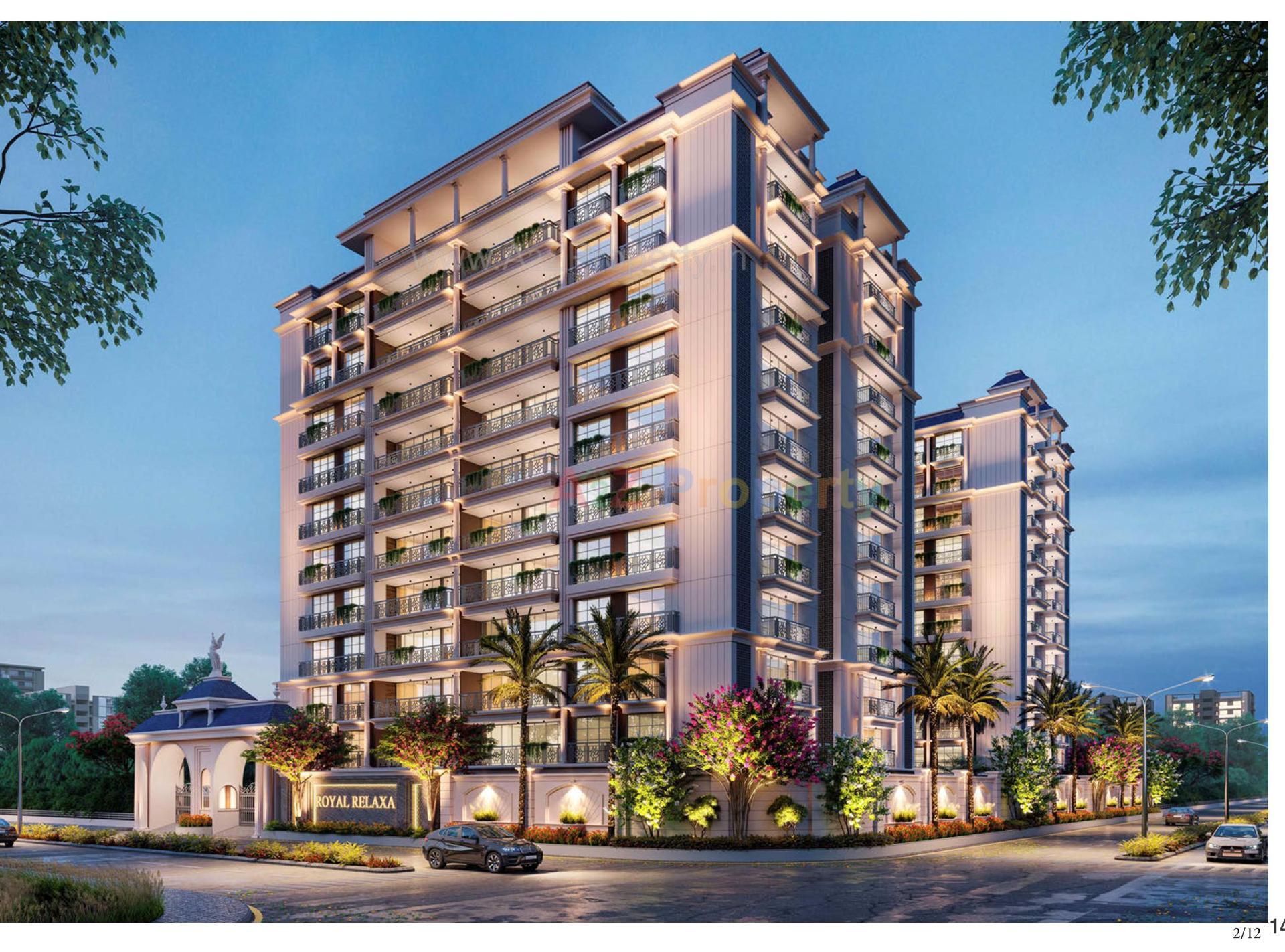3D Elevation of real estate project Royal Relexa located at Ahmedabad, Ahmedabad, Gujarat