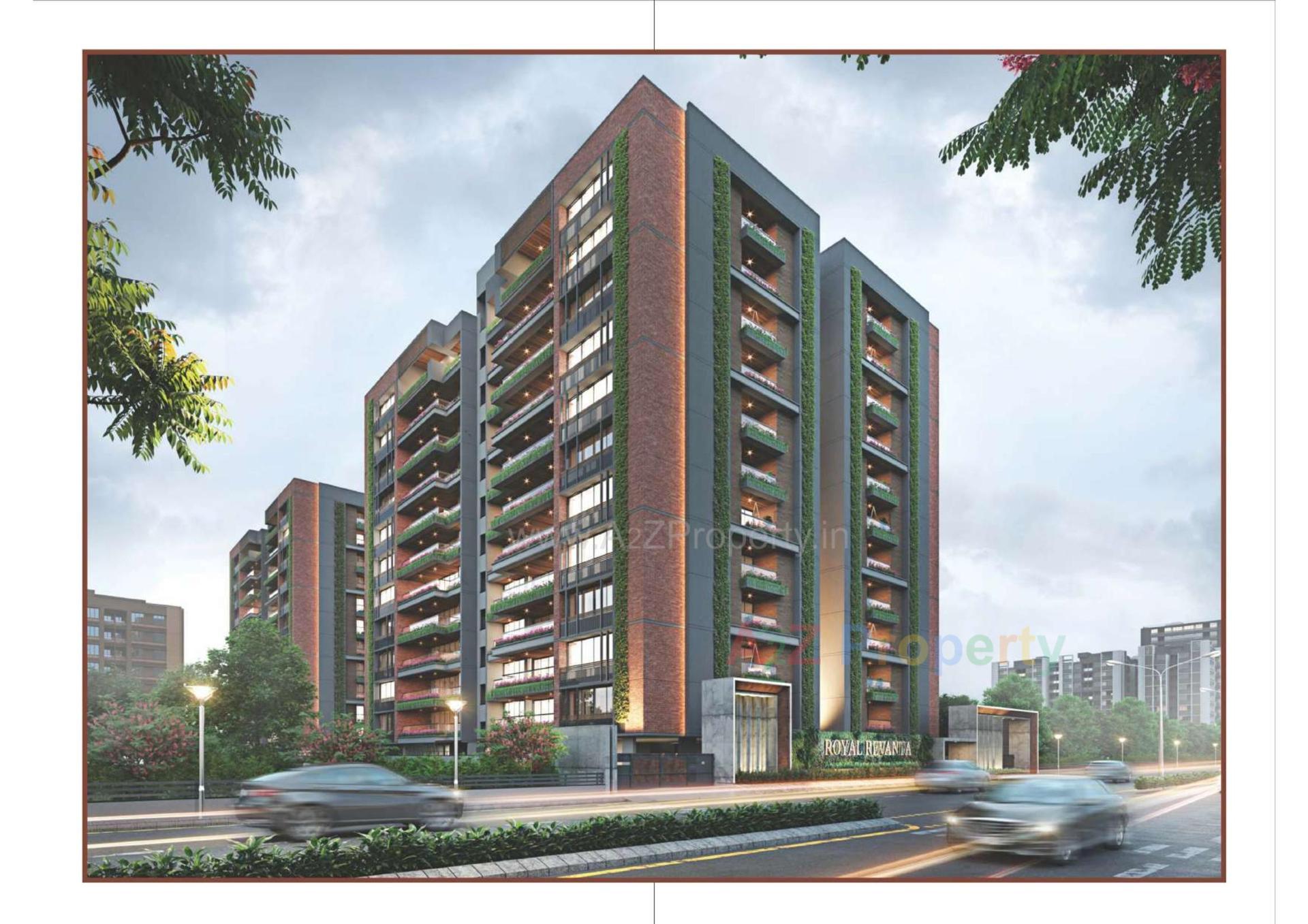 3D Elevation of real estate project Royal Revanta located at Hanspura, Ahmedabad, Gujarat