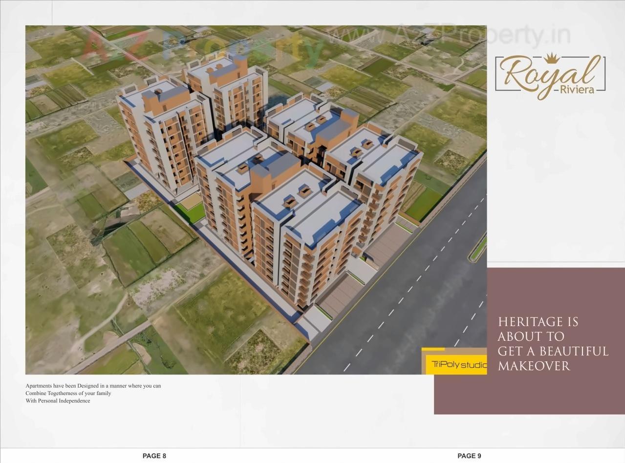 3D Elevation of real estate project Royal Riviera located at Vatva, Ahmedabad, Gujarat