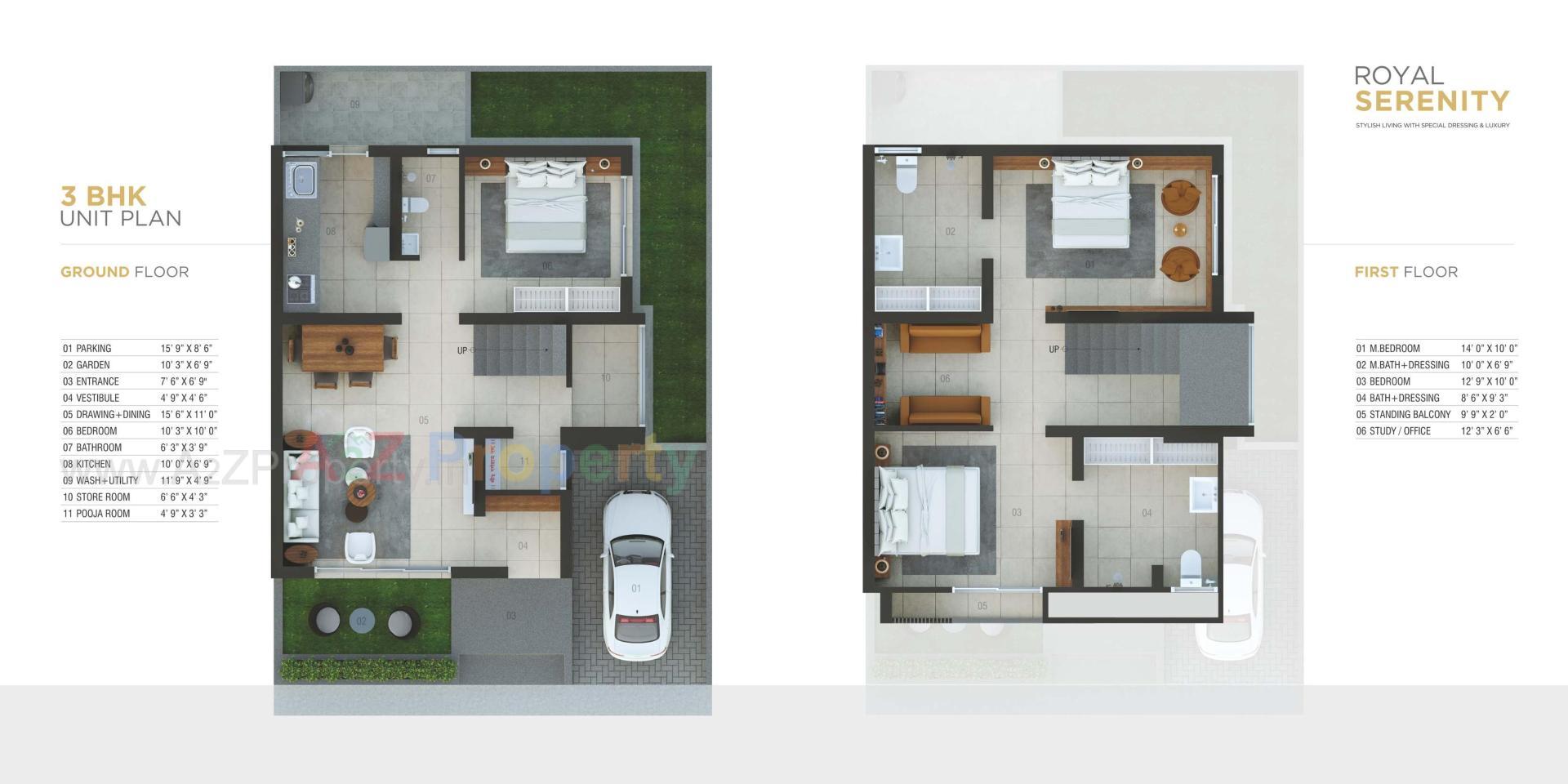 Layout of real estate project Royal Serenity located at Dholka, Ahmedabad, Gujarat