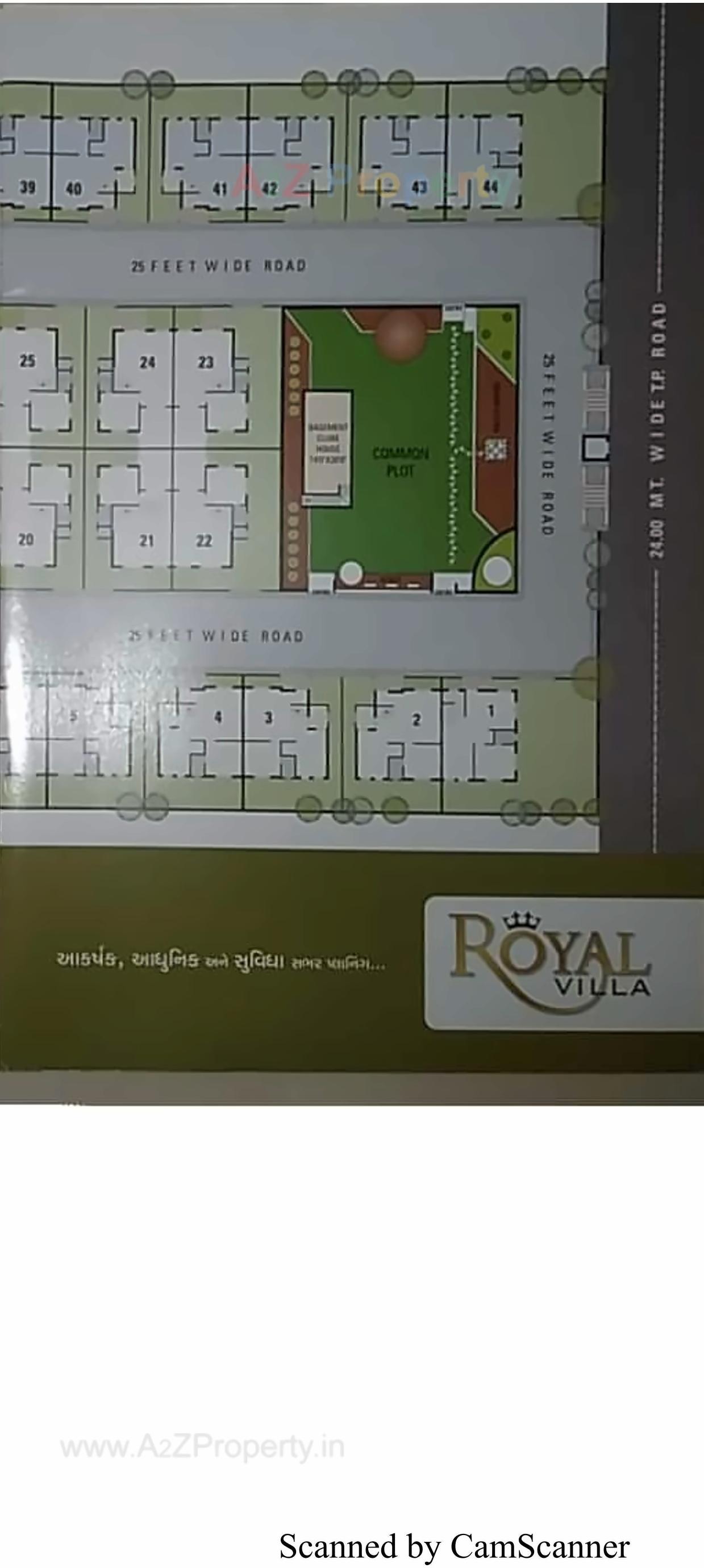 Layout of real estate project Royal Villa located at Nikol, Ahmedabad, Gujarat