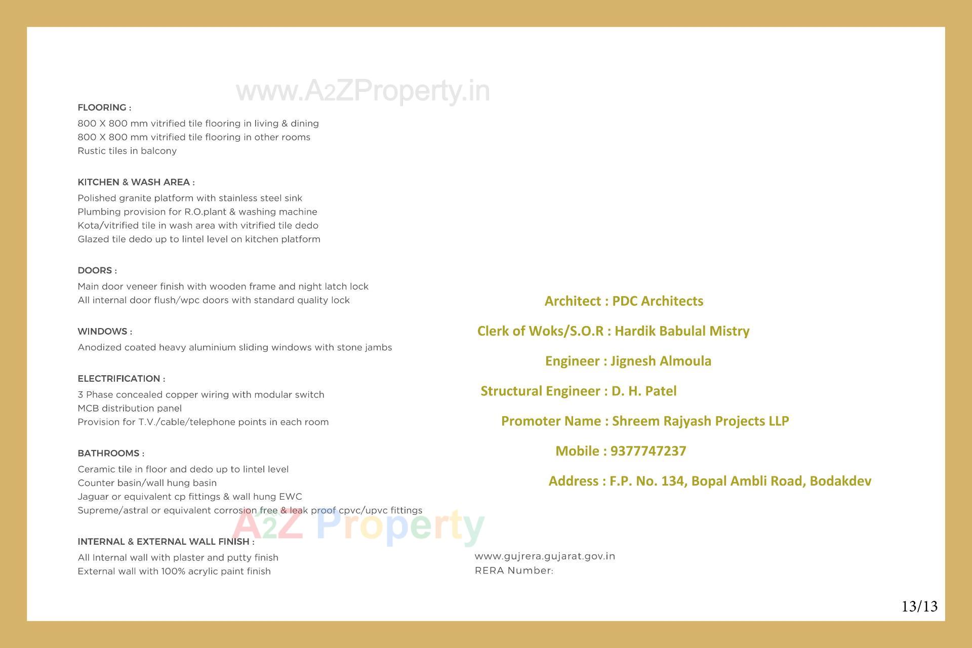  of real estate project Royce One located at Bodakdev, Ahmedabad, Gujarat