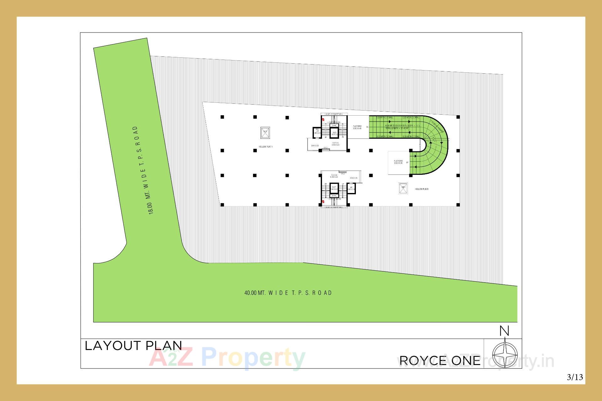 Layout of real estate project Royce One located at Bodakdev, Ahmedabad, Gujarat