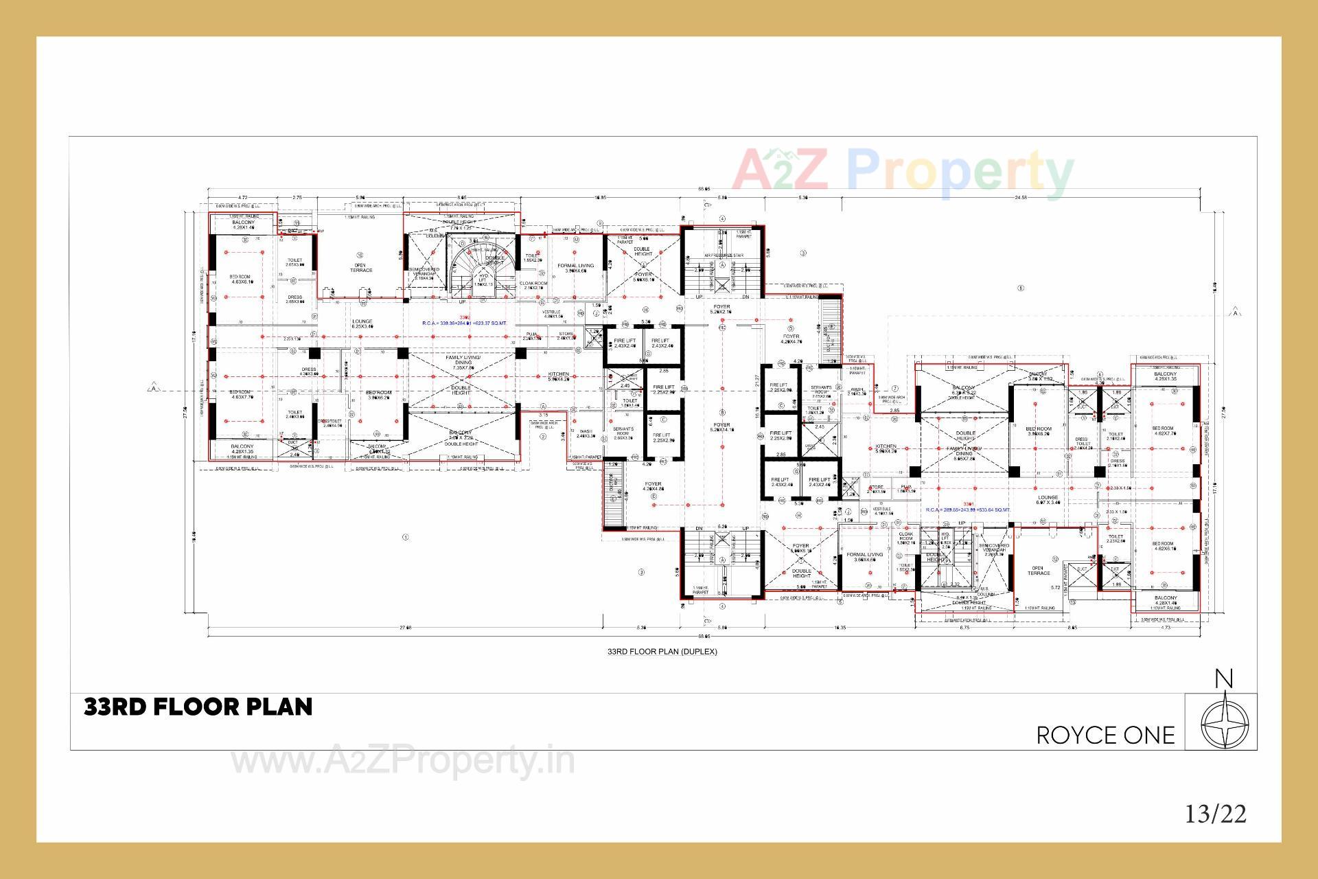 Layout of real estate project Royce One located at Bodakdev, Ahmedabad, Gujarat