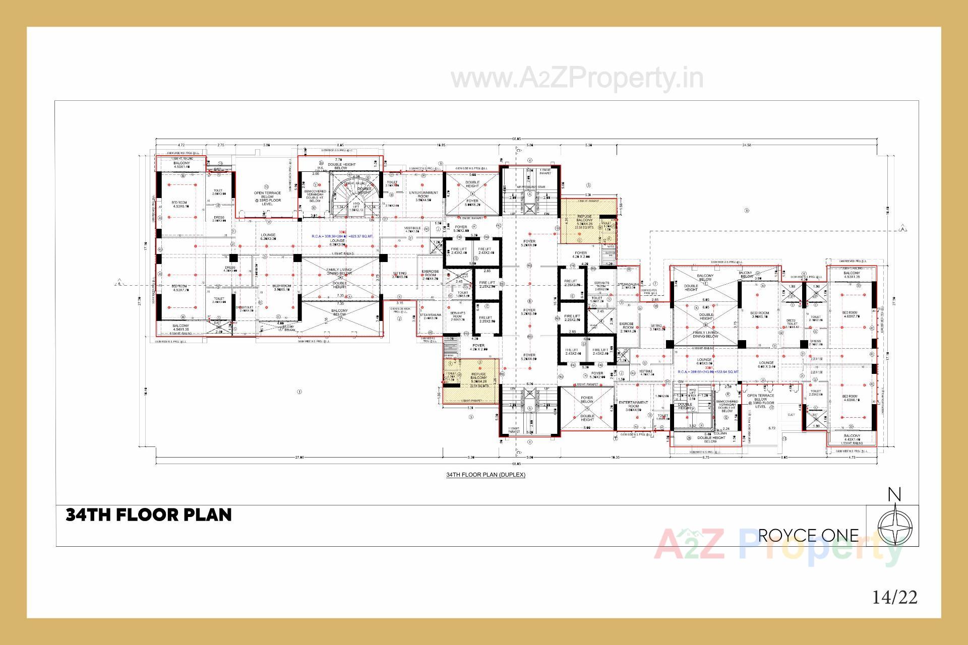 Layout of real estate project Royce One located at Bodakdev, Ahmedabad, Gujarat