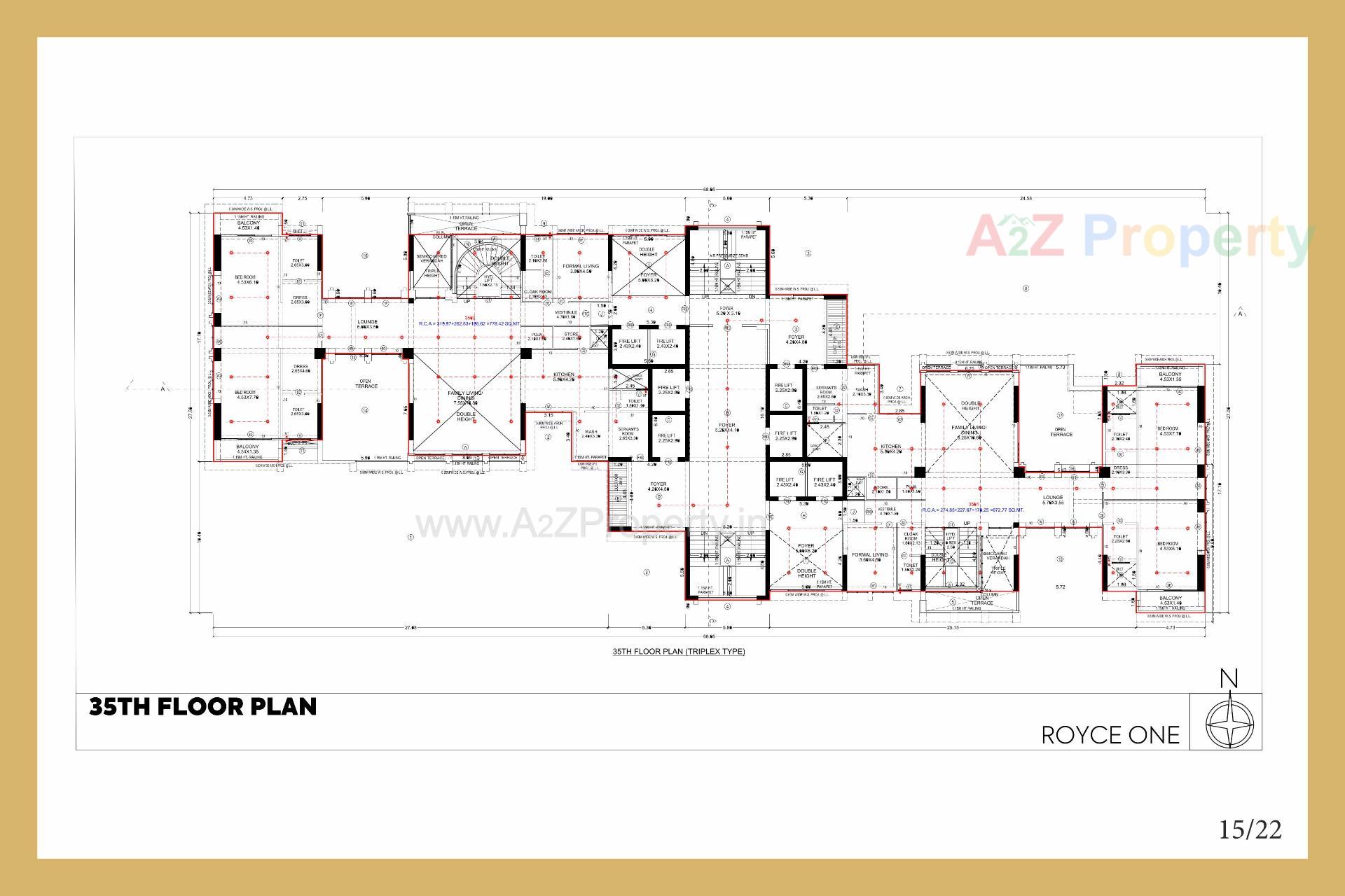 Layout of real estate project Royce One located at Bodakdev, Ahmedabad, Gujarat