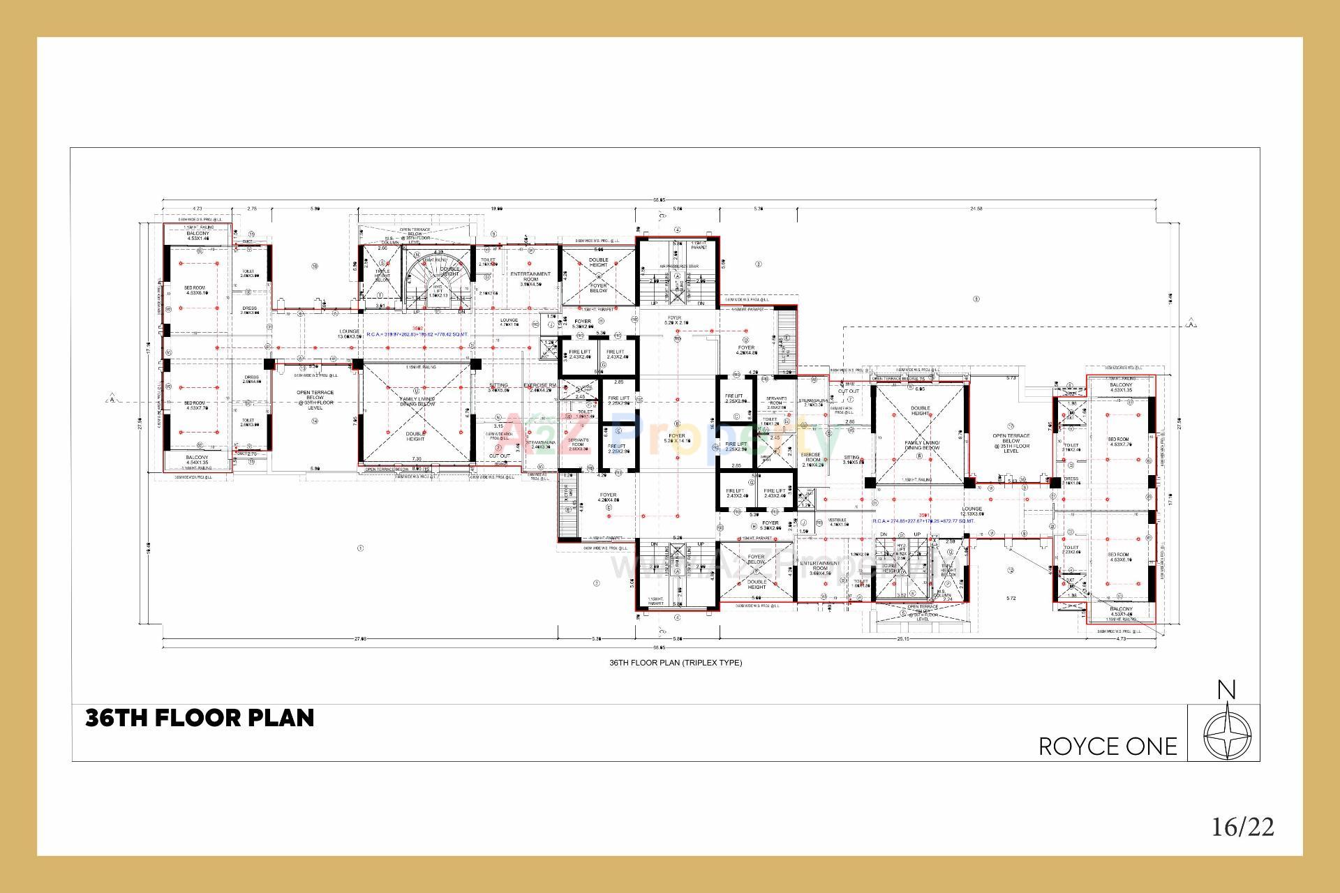 Layout of real estate project Royce One located at Bodakdev, Ahmedabad, Gujarat