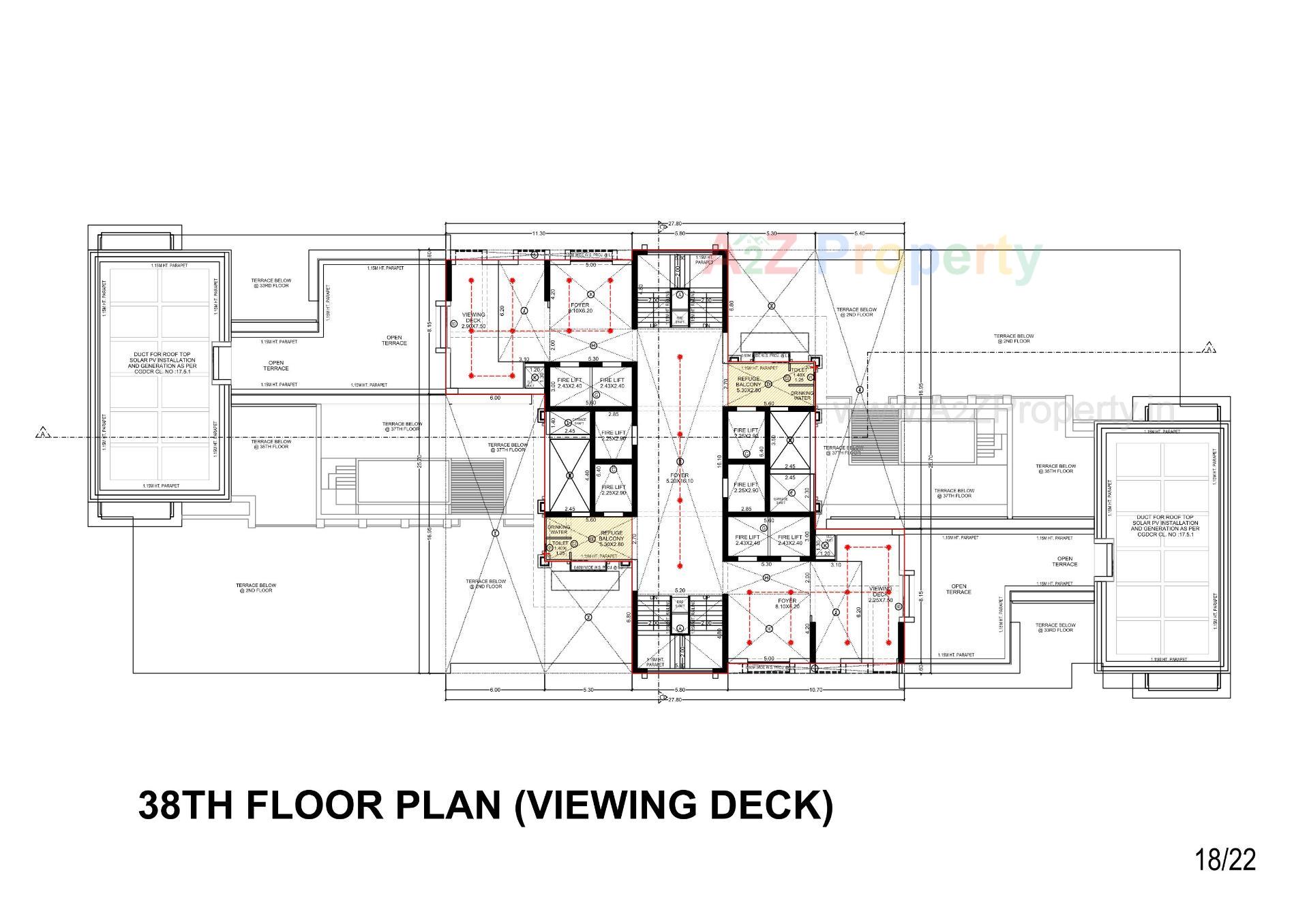 Layout of real estate project Royce One located at Bodakdev, Ahmedabad, Gujarat