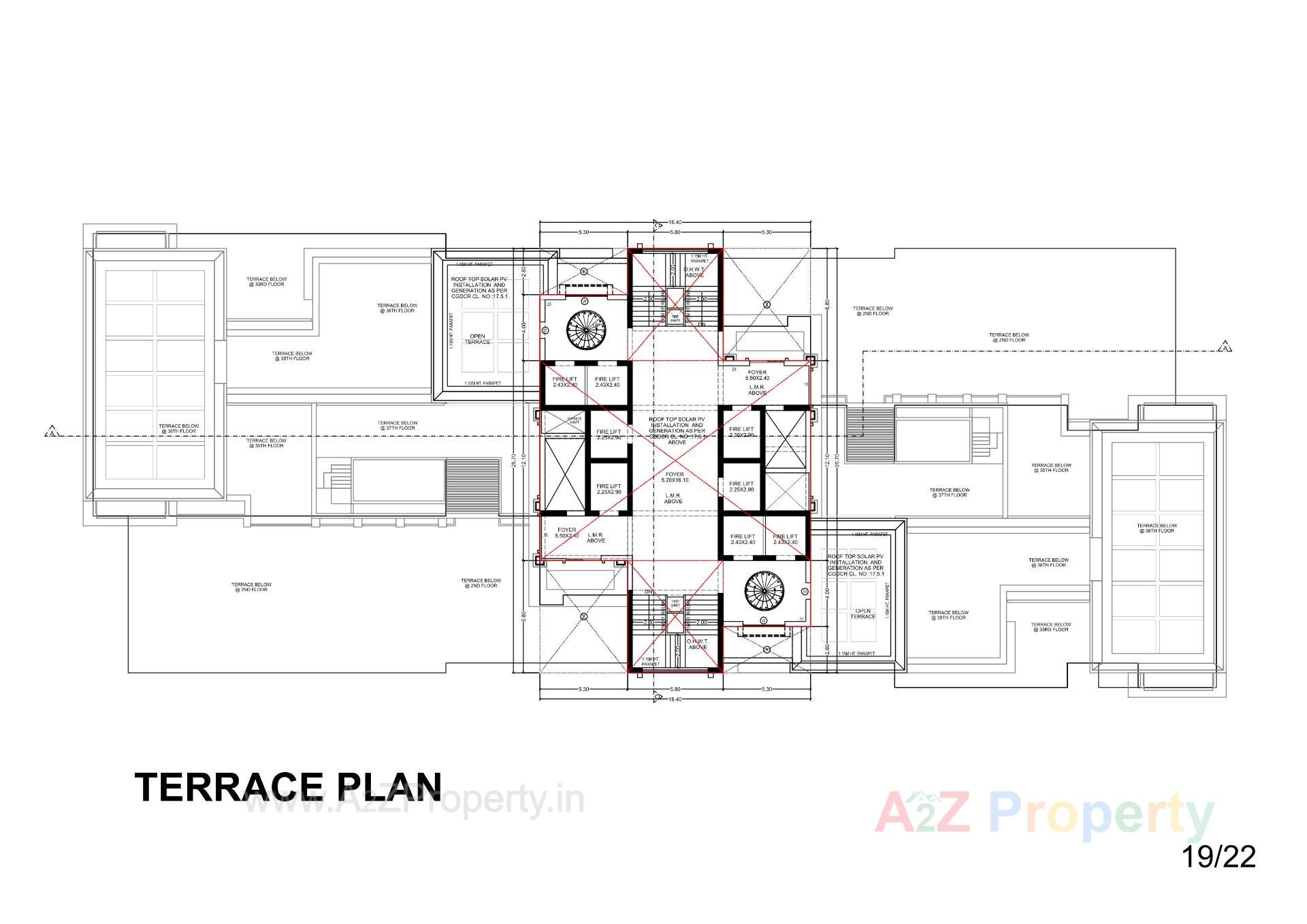 Layout of real estate project Royce One located at Bodakdev, Ahmedabad, Gujarat