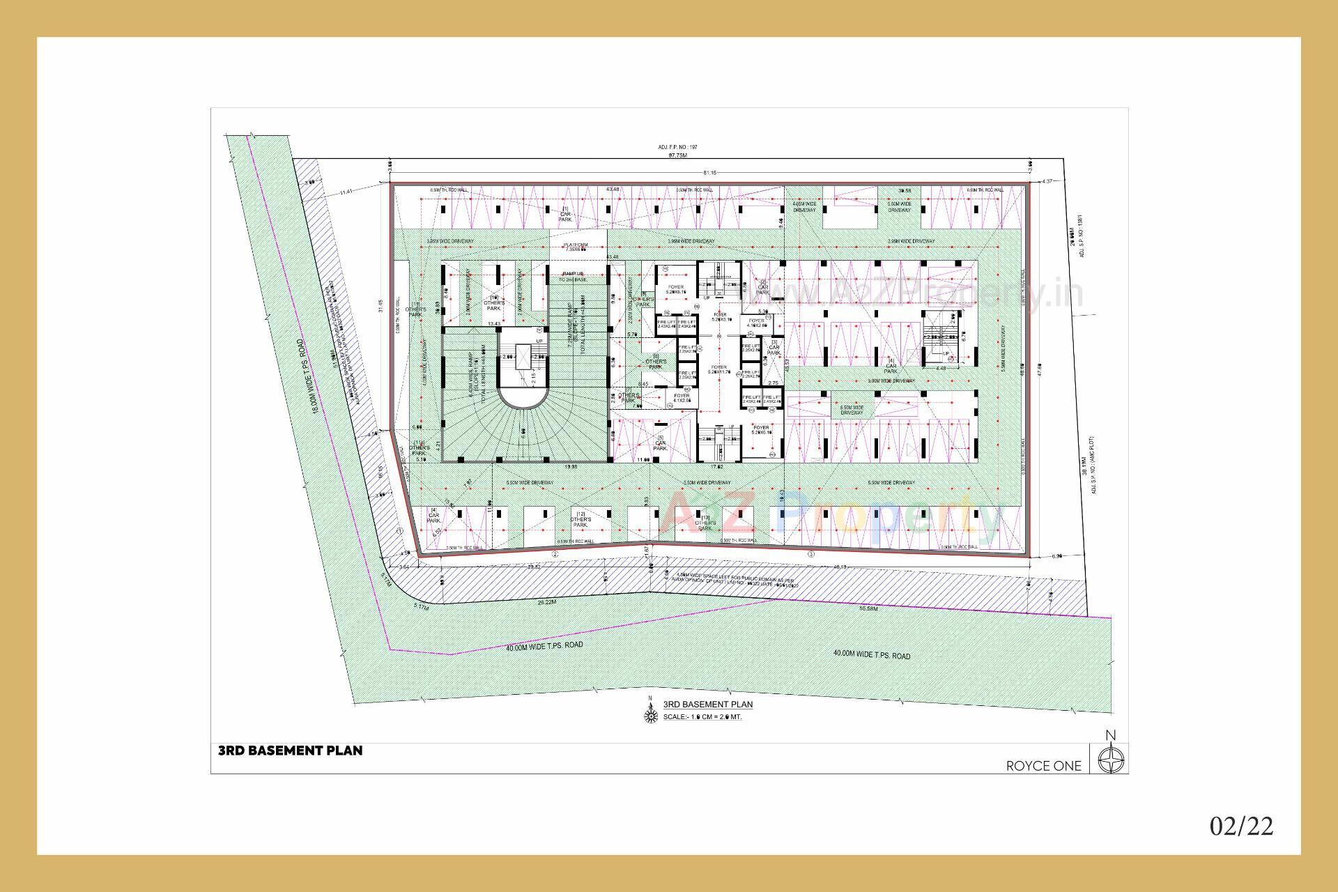 Layout of real estate project Royce One located at Bodakdev, Ahmedabad, Gujarat
