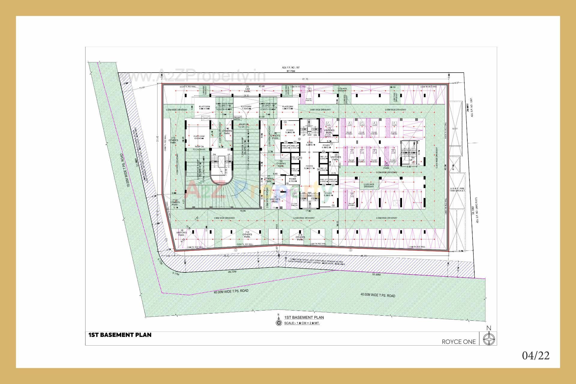 Layout of real estate project Royce One located at Bodakdev, Ahmedabad, Gujarat
