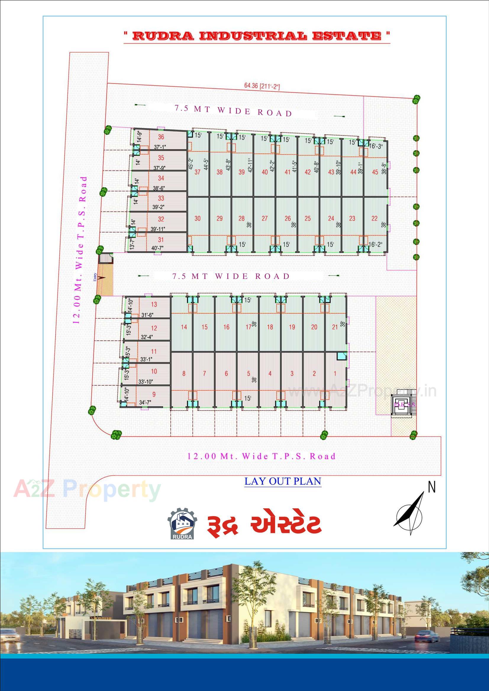 Layout of real estate project Rudra Estate located at Ahmedabad, Ahmedabad, Gujarat