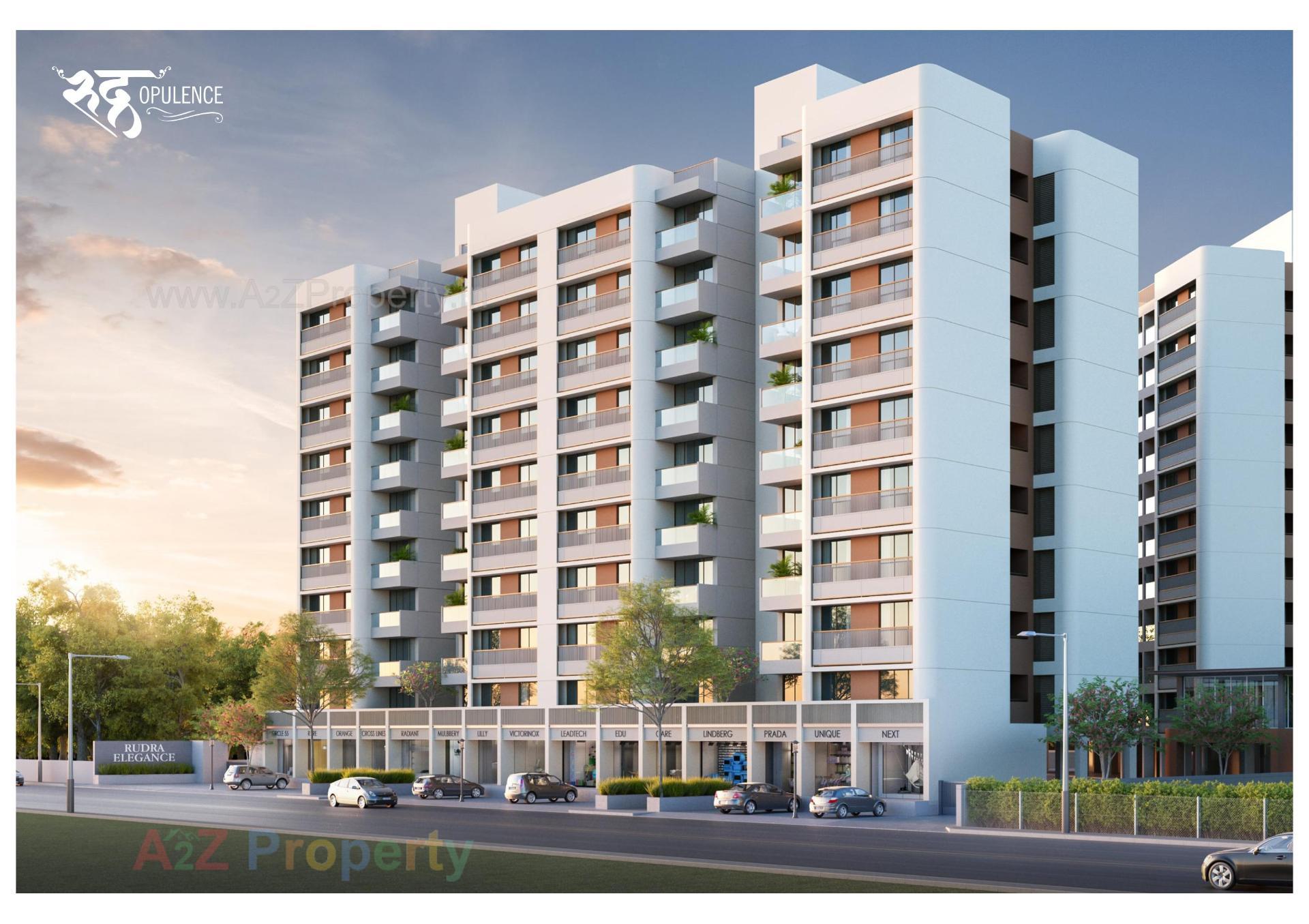 3D Elevation of real estate project Rudra Opulence located at Sanand, Ahmedabad, Gujarat