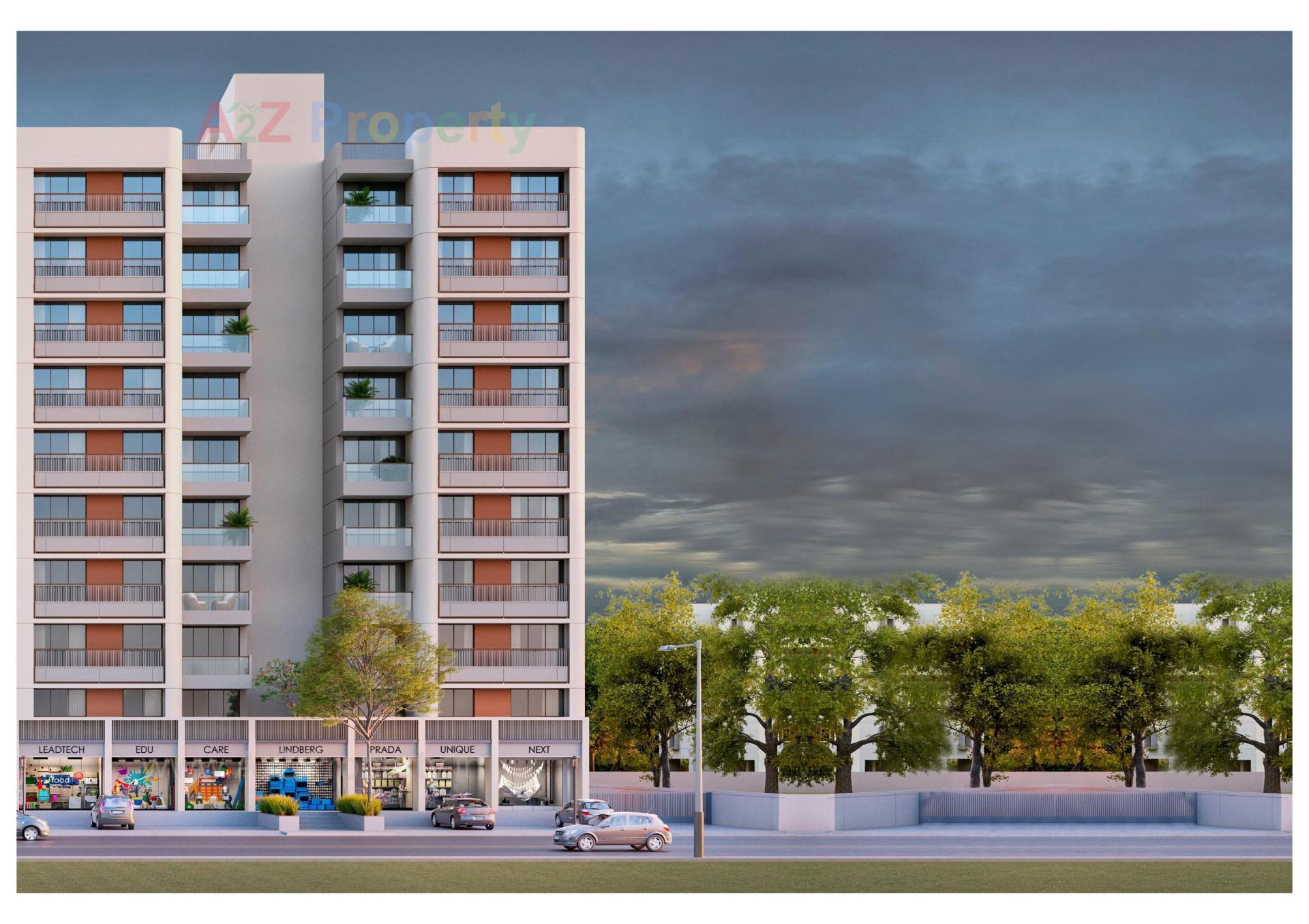 3D Elevation of real estate project Rudra Opulence located at Sanand, Ahmedabad, Gujarat