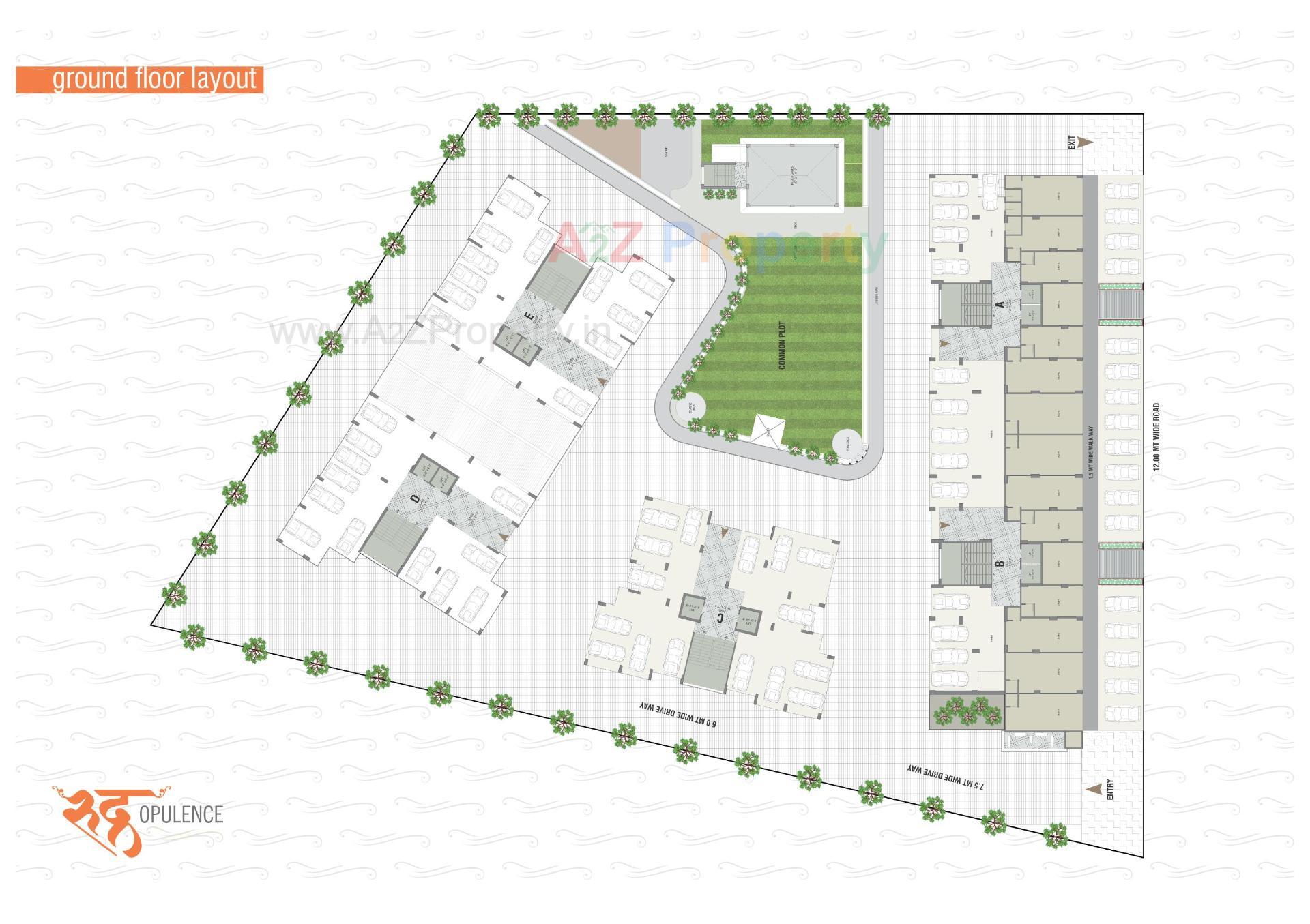 Layout of real estate project Rudra Opulence located at Sanand, Ahmedabad, Gujarat