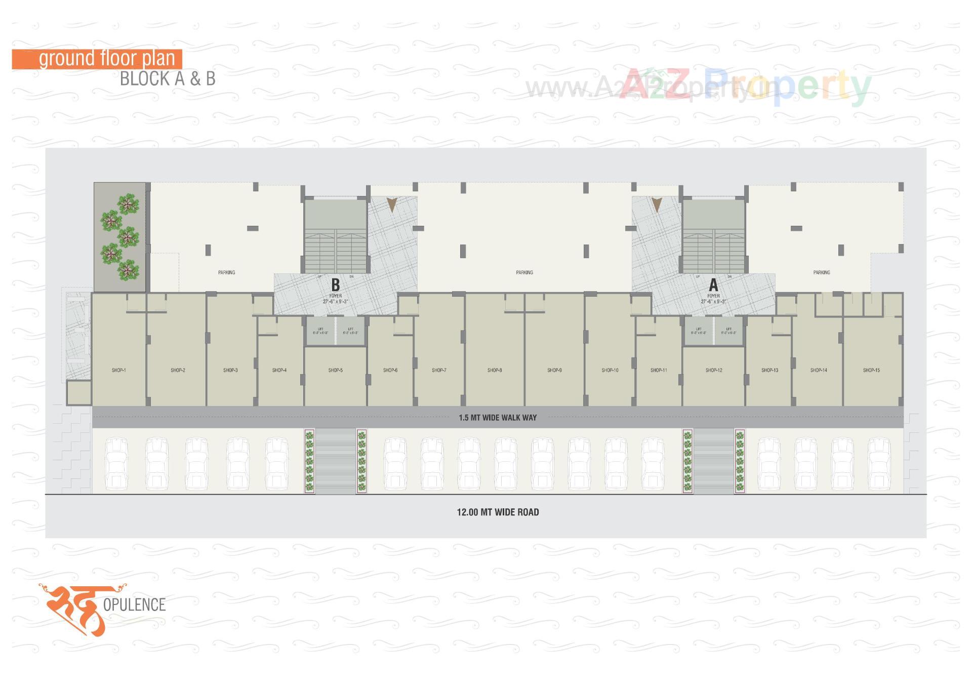 Layout of real estate project Rudra Opulence located at Sanand, Ahmedabad, Gujarat