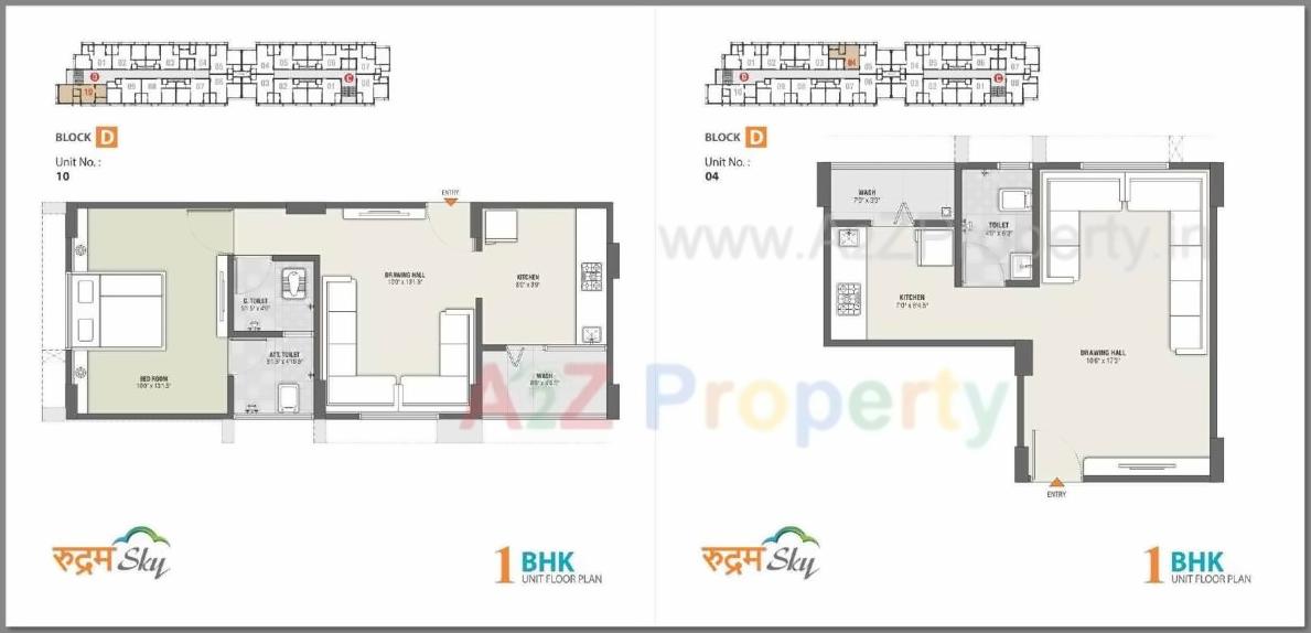 Layout of real estate project Rudram Sky located at Chandlodiya, Ahmedabad, Gujarat