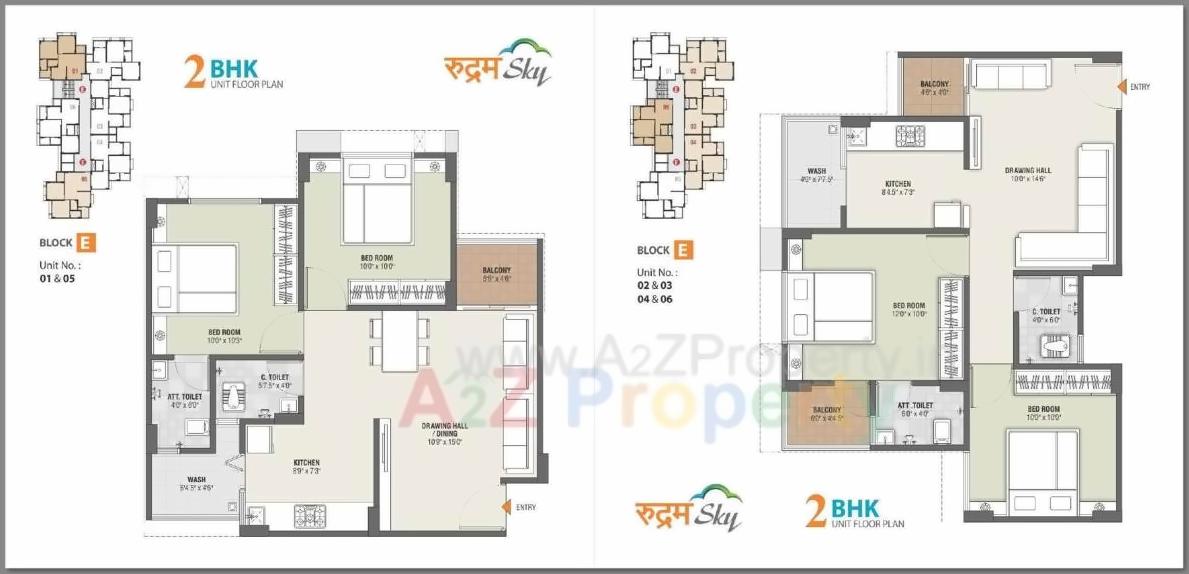 Layout of real estate project Rudram Sky located at Chandlodiya, Ahmedabad, Gujarat