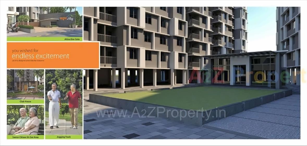 3D Elevation of real estate project Rudram Sky located at Chandlodiya, Ahmedabad, Gujarat