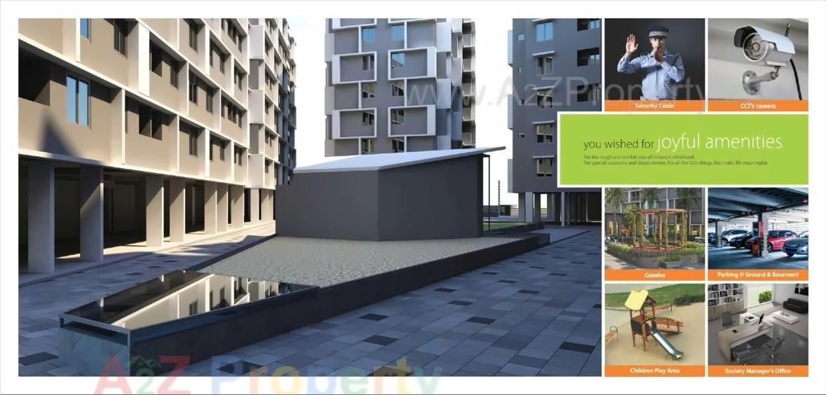 3D Elevation of real estate project Rudram Sky located at Chandlodiya, Ahmedabad, Gujarat