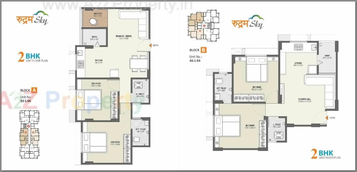 Layout of real estate project Rudram Sky located at Chandlodiya, Ahmedabad, Gujarat