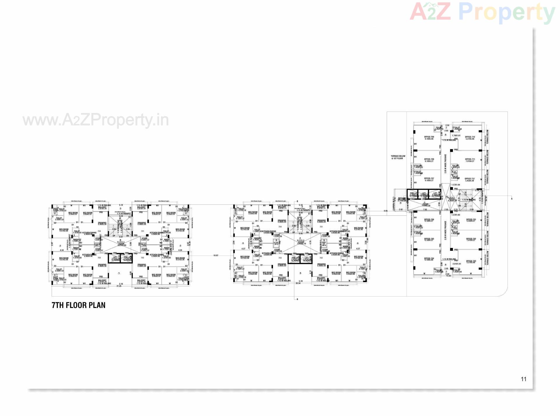 Layout of real estate project Rudram Skyline located at Ahmedabad, Ahmedabad, Gujarat