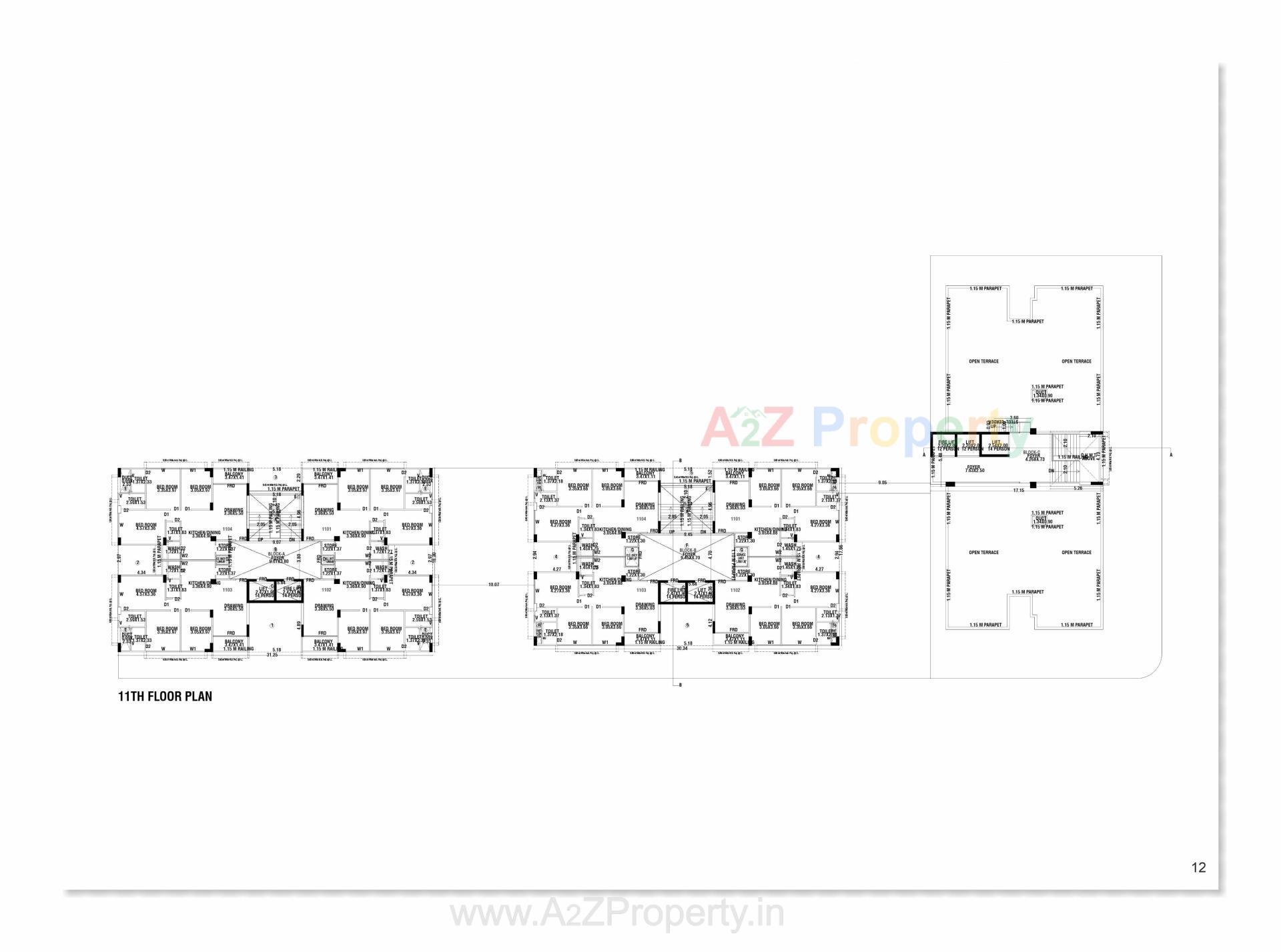 Layout of real estate project Rudram Skyline located at Ahmedabad, Ahmedabad, Gujarat