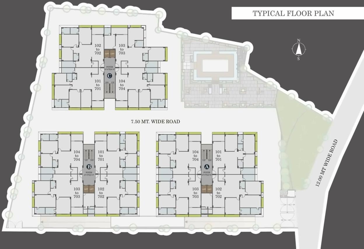 Layout of real estate project Rujuvalika located at Chadavad, Ahmedabad, Gujarat