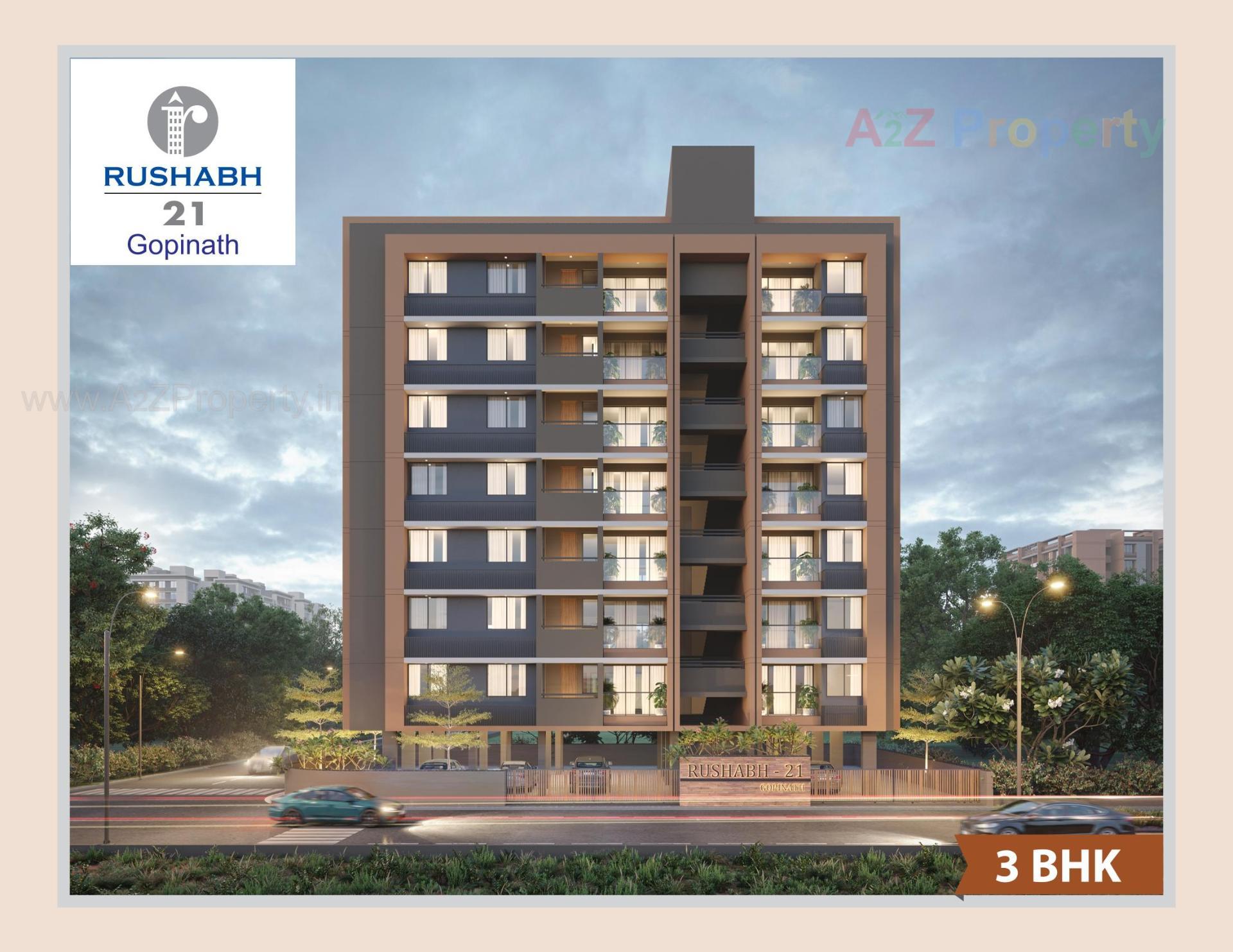3D Elevation of real estate project Rushabh 21 Gopinath located at Paldi, Ahmedabad, Gujarat
