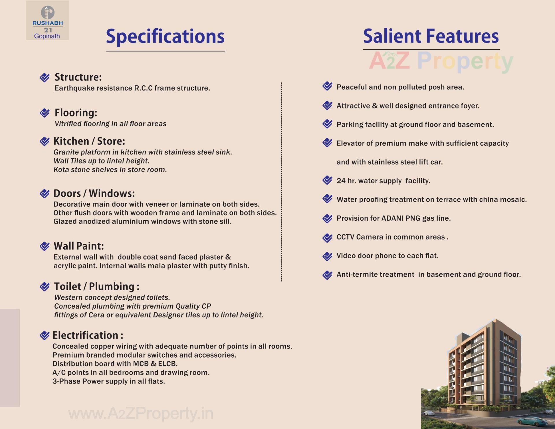  of real estate project Rushabh 21 Gopinath located at Paldi, Ahmedabad, Gujarat