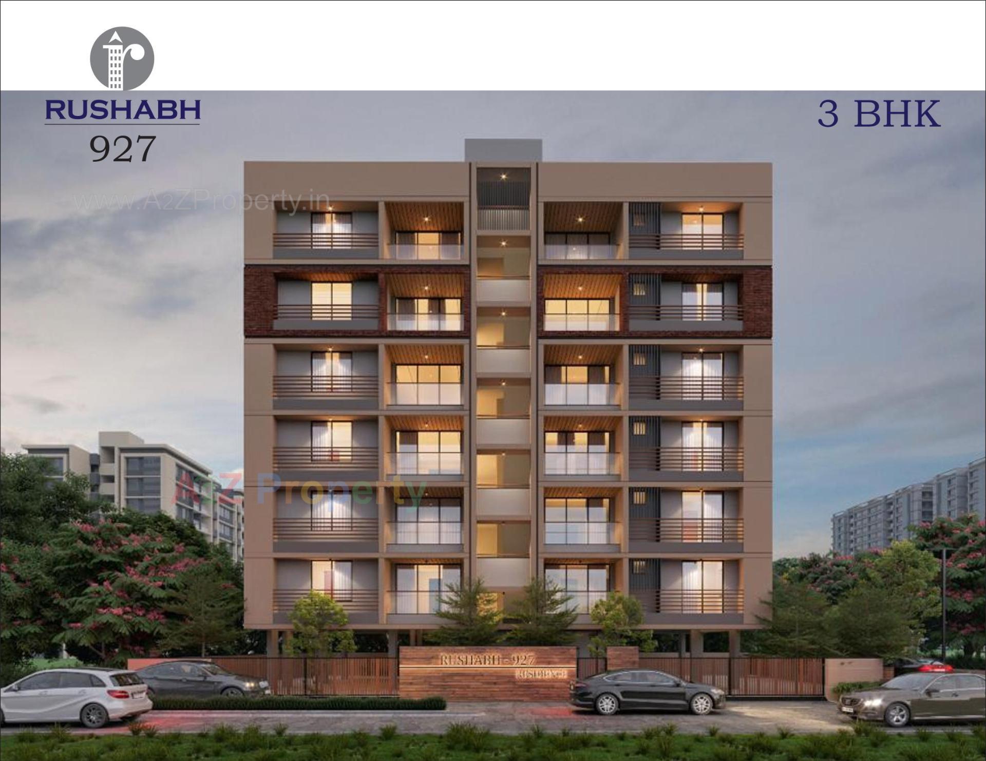 3D Elevation of real estate project Rushabh located at Paldi, Ahmedabad, Gujarat