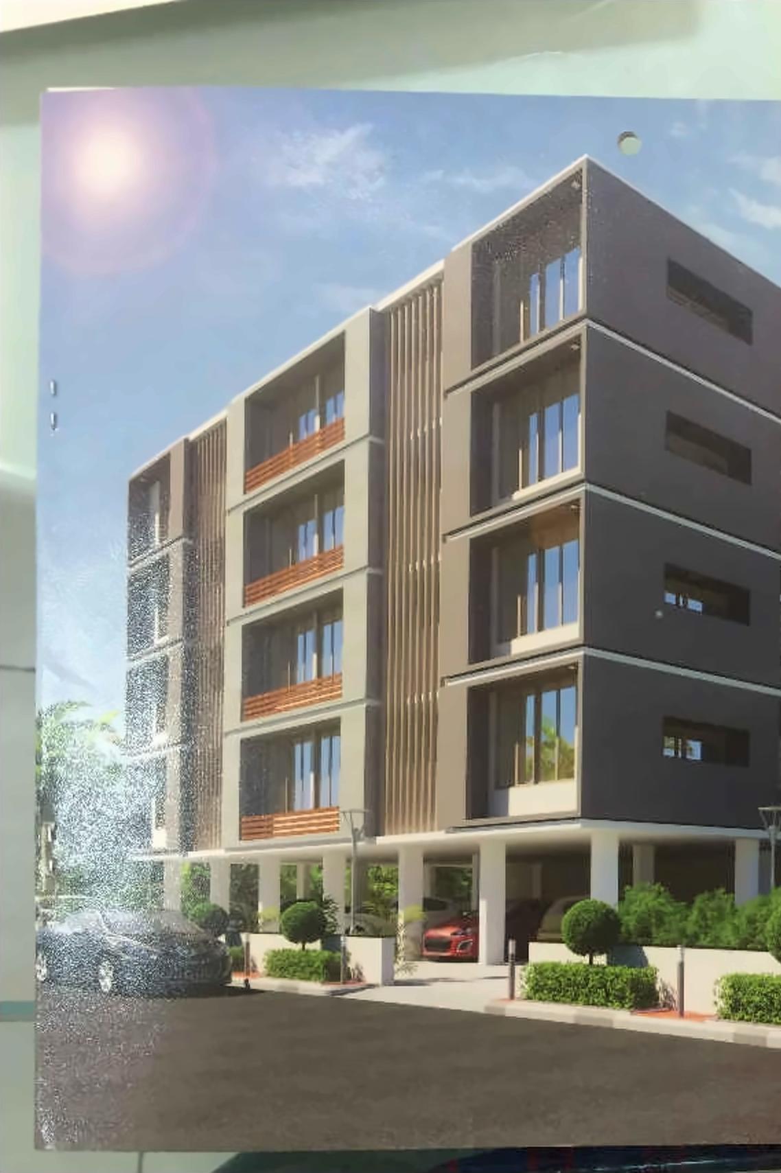 3D Elevation of real estate project Rushabh Elegance located at City, Ahmedabad, Gujarat