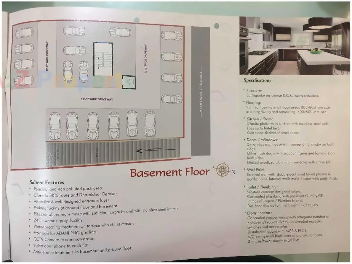 Layout of real estate project Rushabh Elegance located at City, Ahmedabad, Gujarat