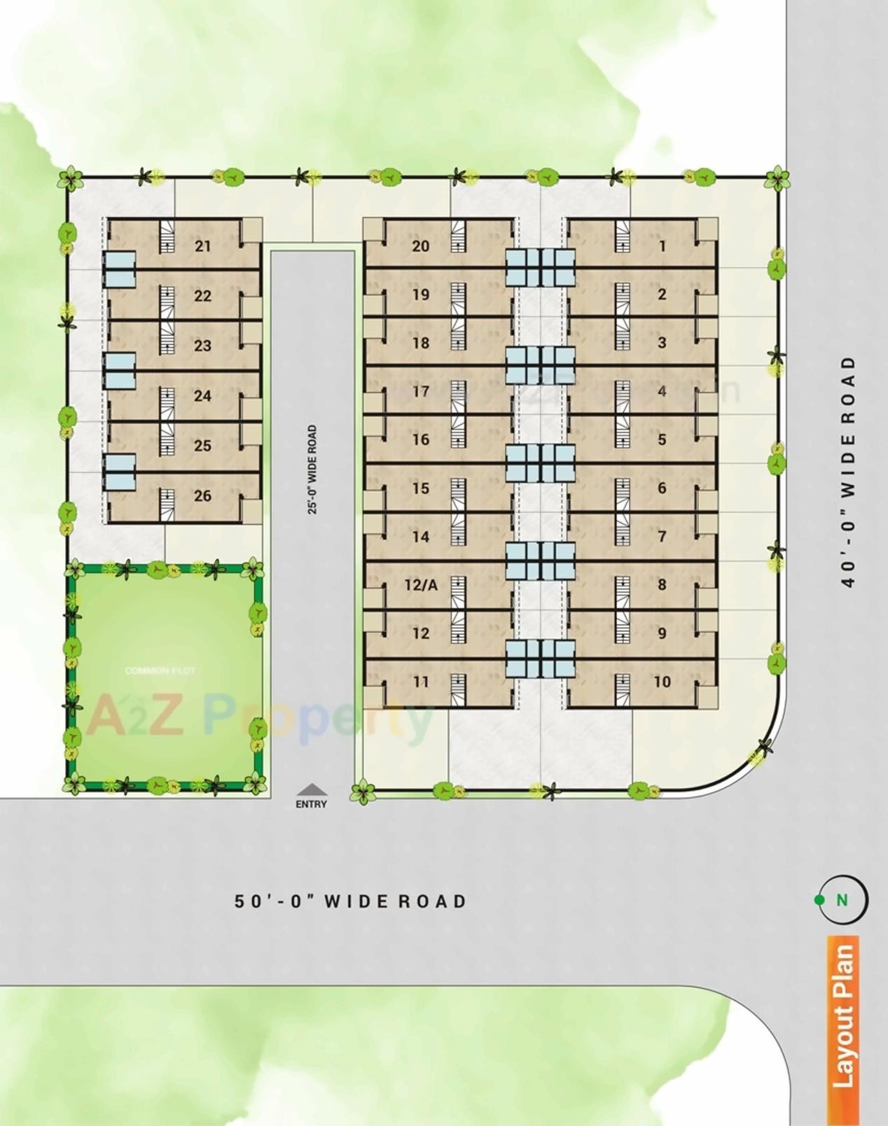 Layout of real estate project Rushabh Villa located at Nikol, Ahmedabad, Gujarat
