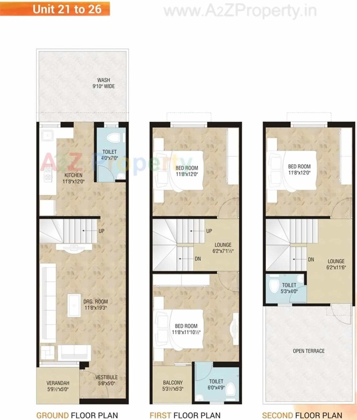 Layout of real estate project Rushabh Villa located at Nikol, Ahmedabad, Gujarat