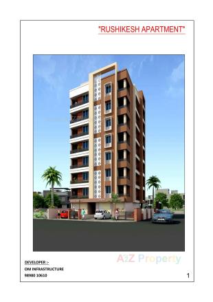 Elevation of real estate project Rushikesh Apartment located at Rajpur, Ahmedabad, Gujarat