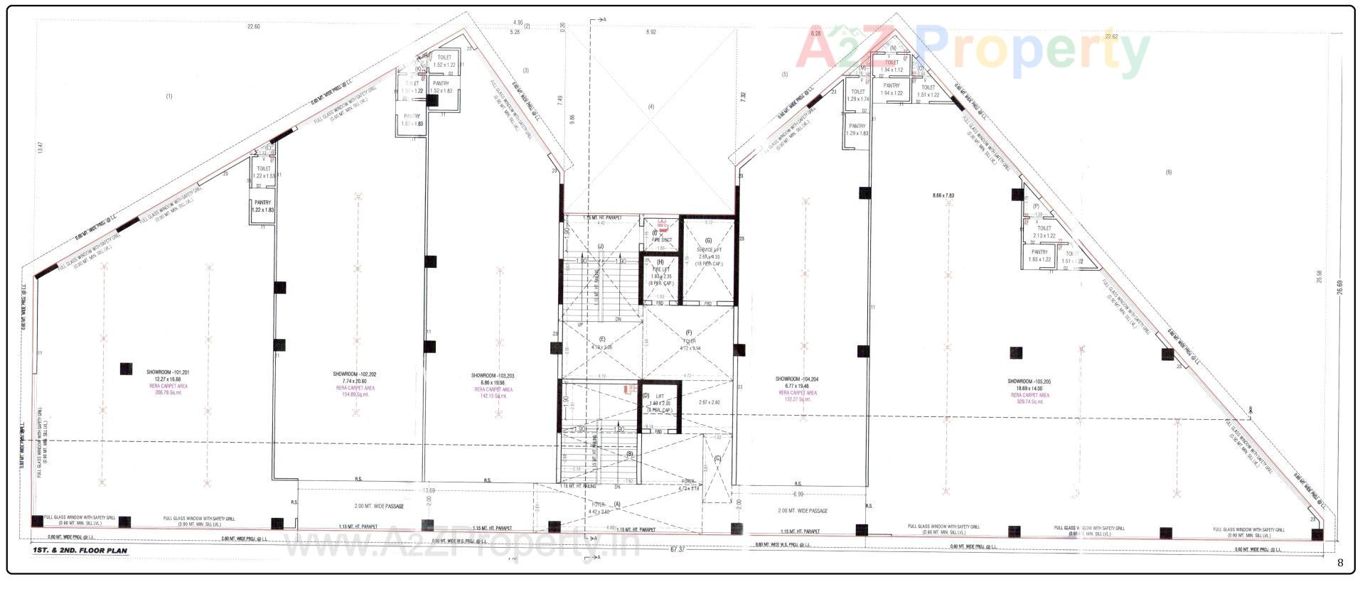 Layout of real estate project S located at Manipur, Ahmedabad, Gujarat