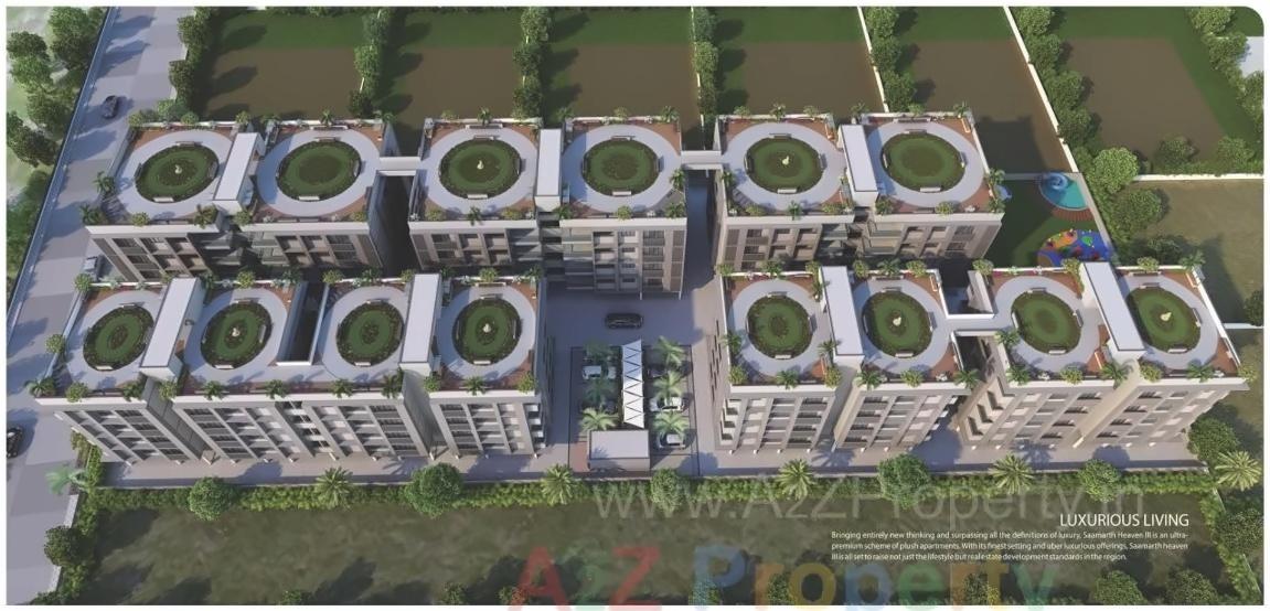 3D Elevation of real estate project Saamarth Heaven located at City, Ahmedabad, Gujarat
