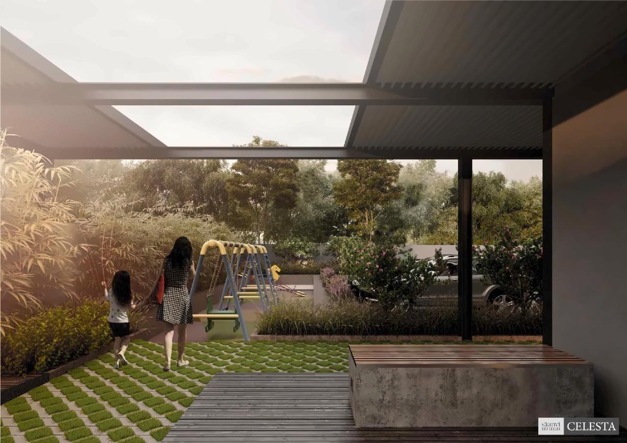 3D Elevation of real estate project Saanvi Nirman Celesta located at Ghuma, Ahmedabad, Gujarat