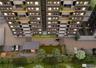 Elevation of real estate project Saanvi Nirman Celesta located at Ghuma, Ahmedabad, Gujarat