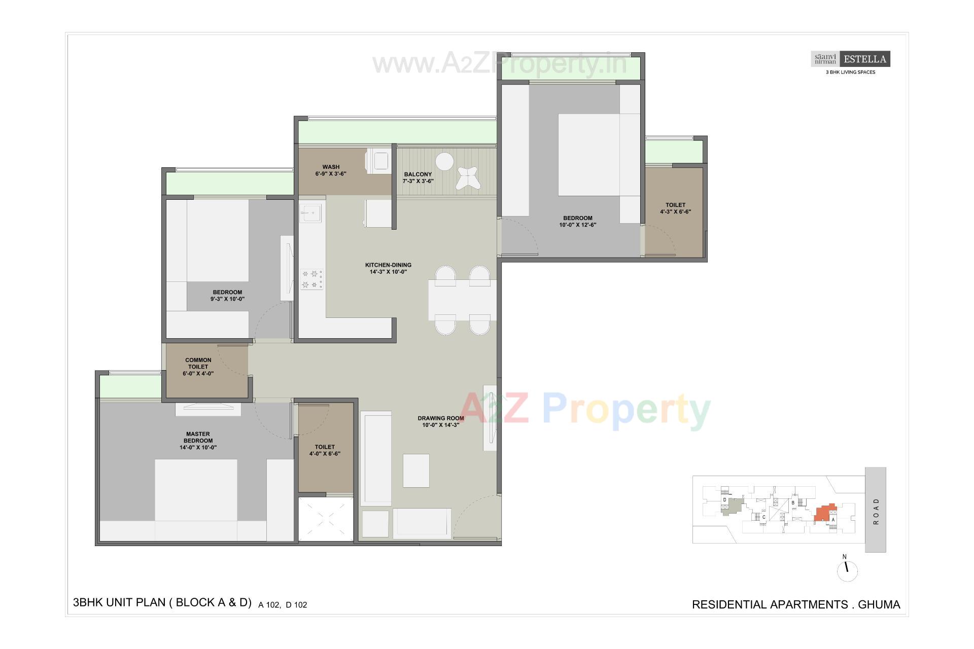Layout of real estate project Saanvi Nirman Estella located at Ghuma, Ahmedabad, Gujarat
