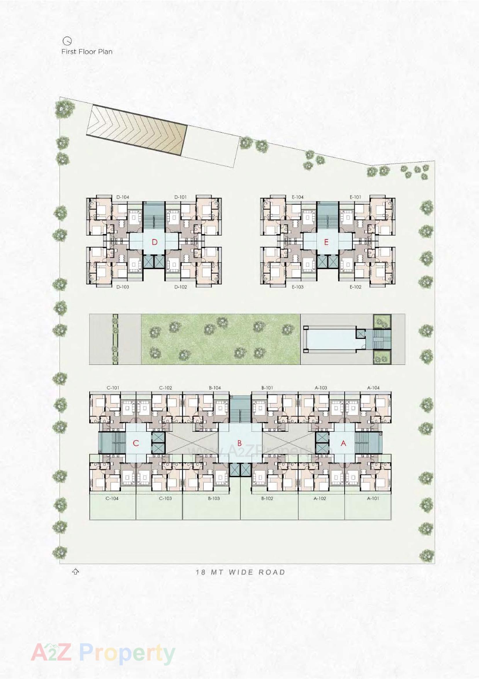Layout of real estate project Saanvi Nirman Solace located at Bopal, Ahmedabad, Gujarat