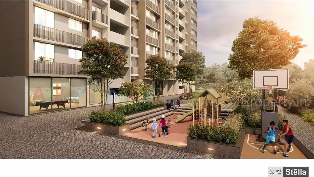 3D Elevation of real estate project Saanvi Nirman Stella located at Ghuma, Ahmedabad, Gujarat