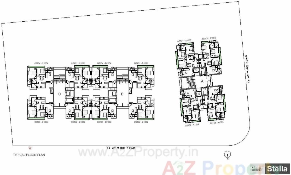 Layout of real estate project Saanvi Nirman Stella located at Ghuma, Ahmedabad, Gujarat