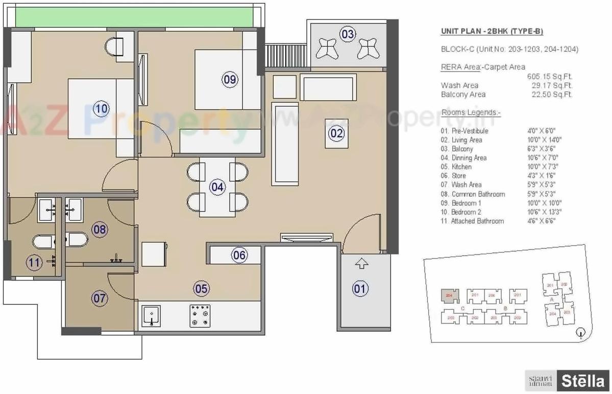 Layout of real estate project Saanvi Nirman Stella located at Ghuma, Ahmedabad, Gujarat