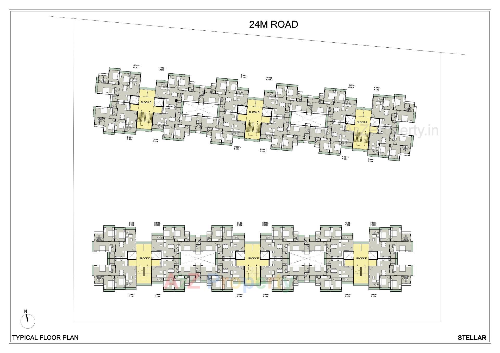 Layout of real estate project Saanvi Nirman Stellar located at Ghuma, Ahmedabad, Gujarat
