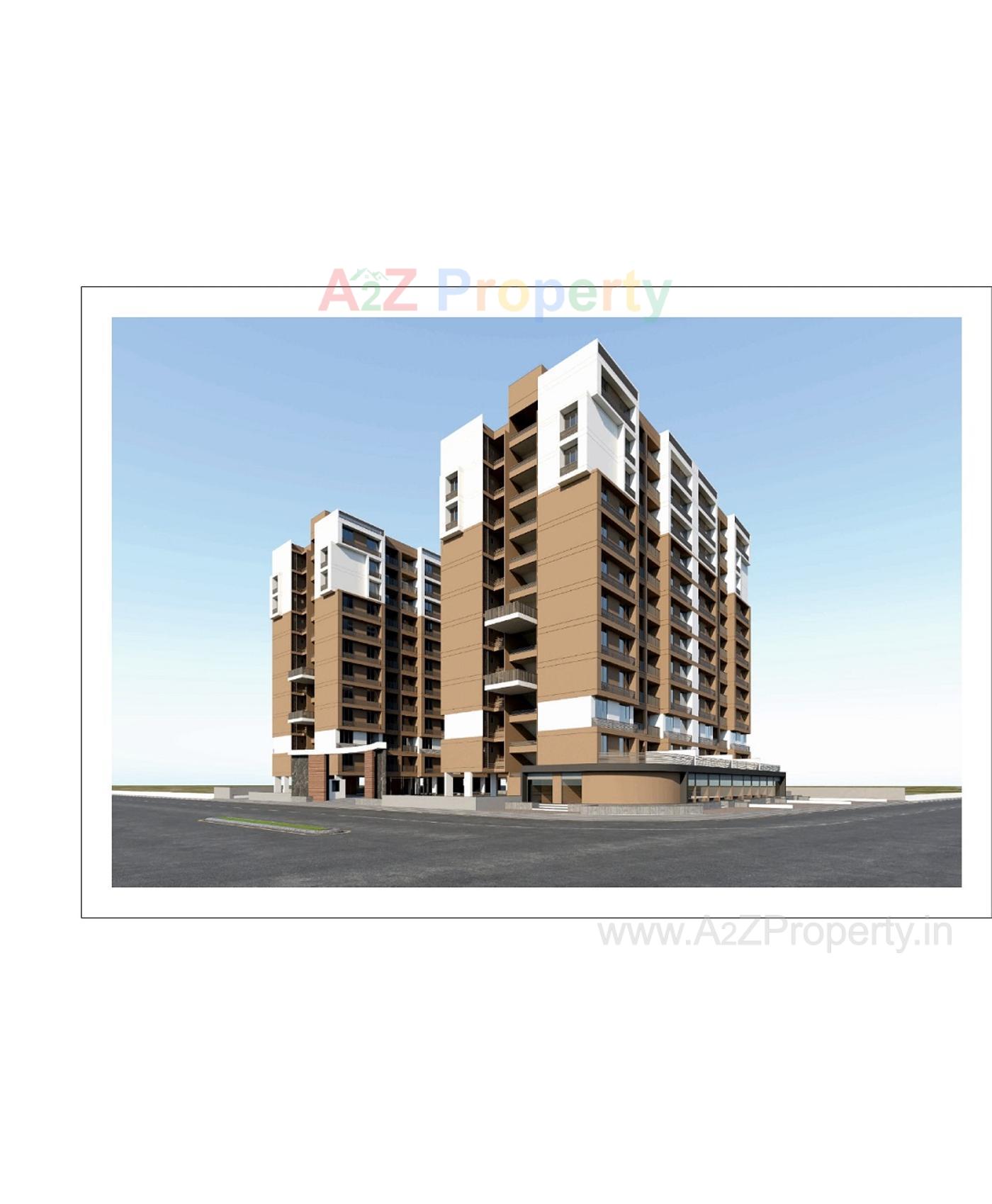 3D Elevation of real estate project Sadguru Air located at Vinzol, Ahmedabad, Gujarat