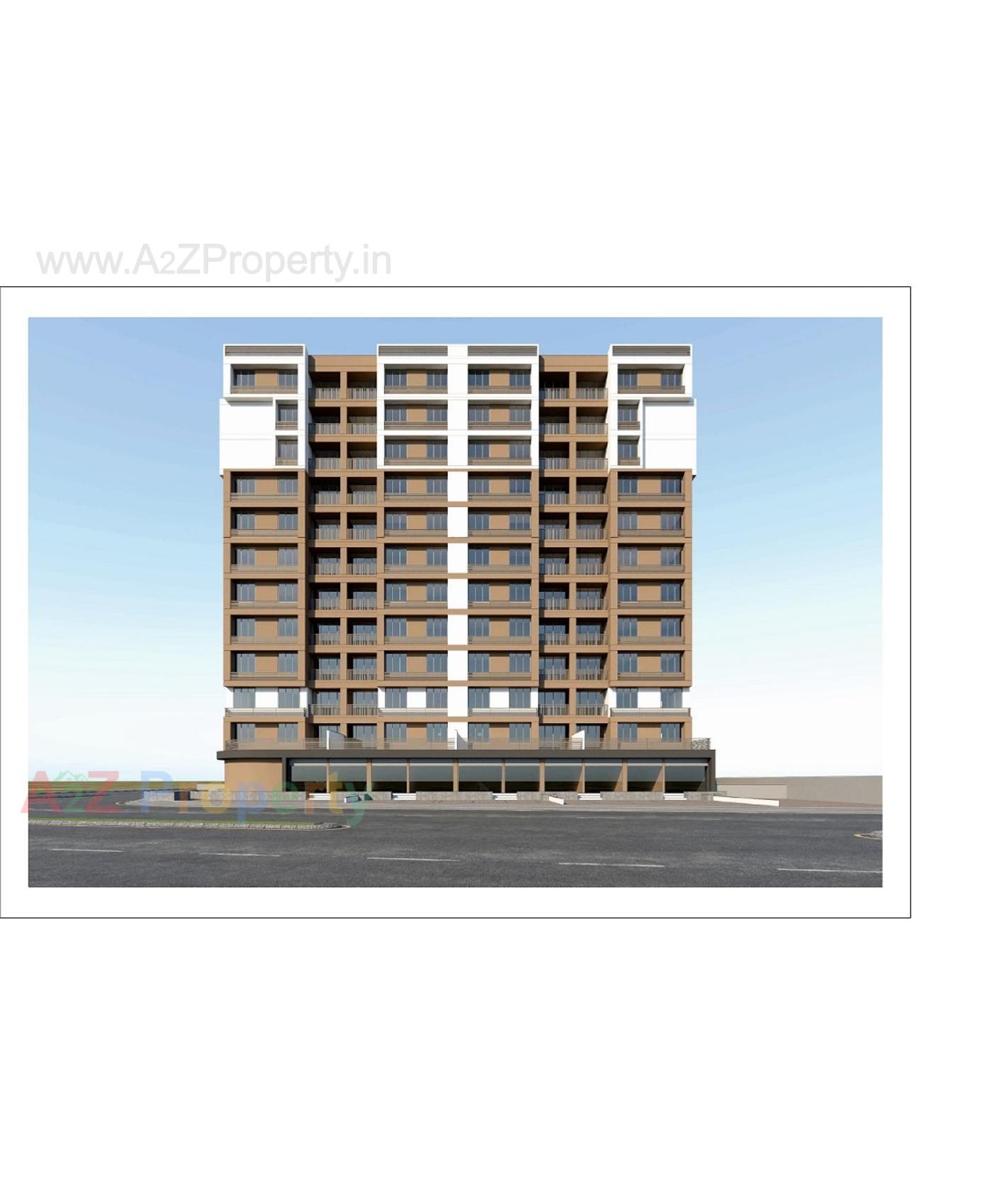 3D Elevation of real estate project Sadguru Air located at Vinzol, Ahmedabad, Gujarat