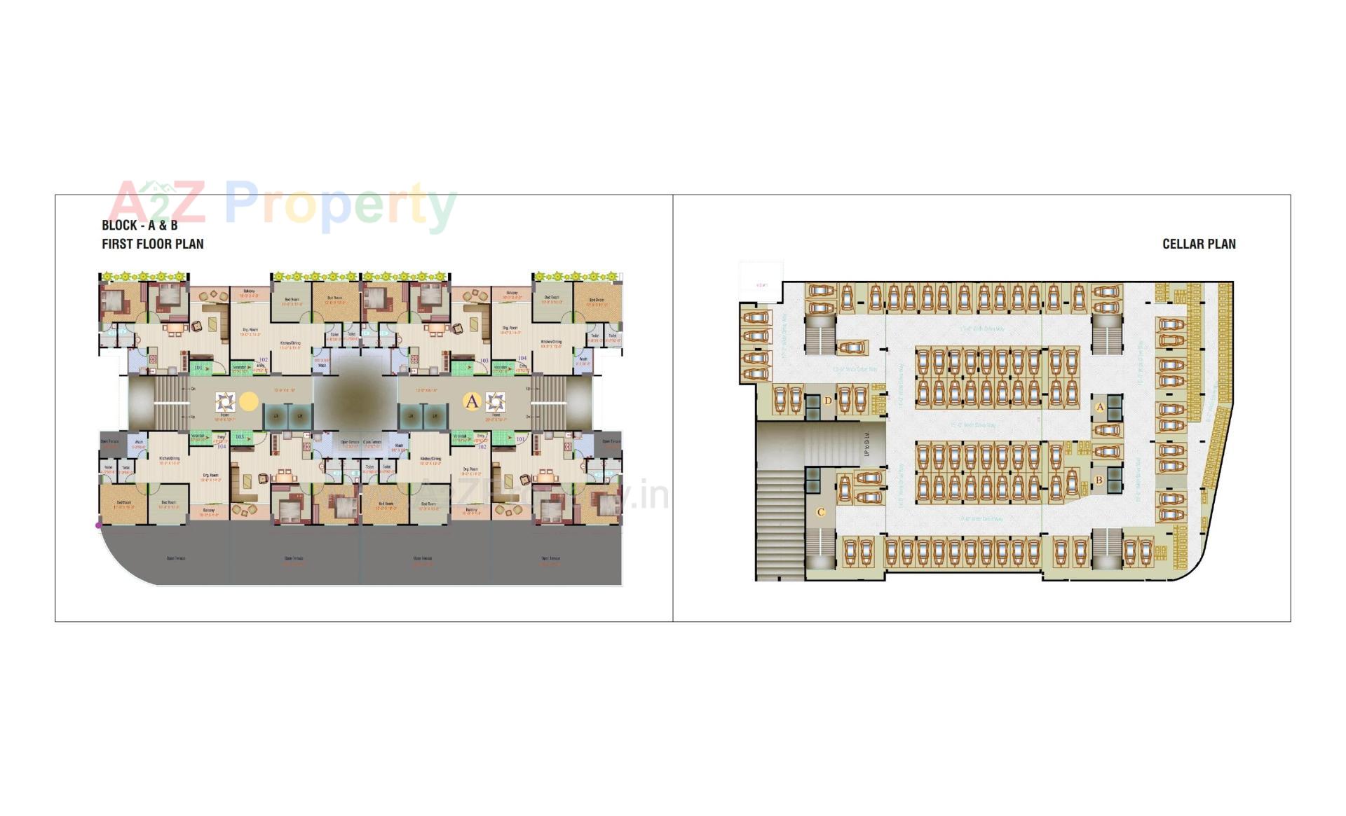 Layout of real estate project Sadguru Air located at Vinzol, Ahmedabad, Gujarat