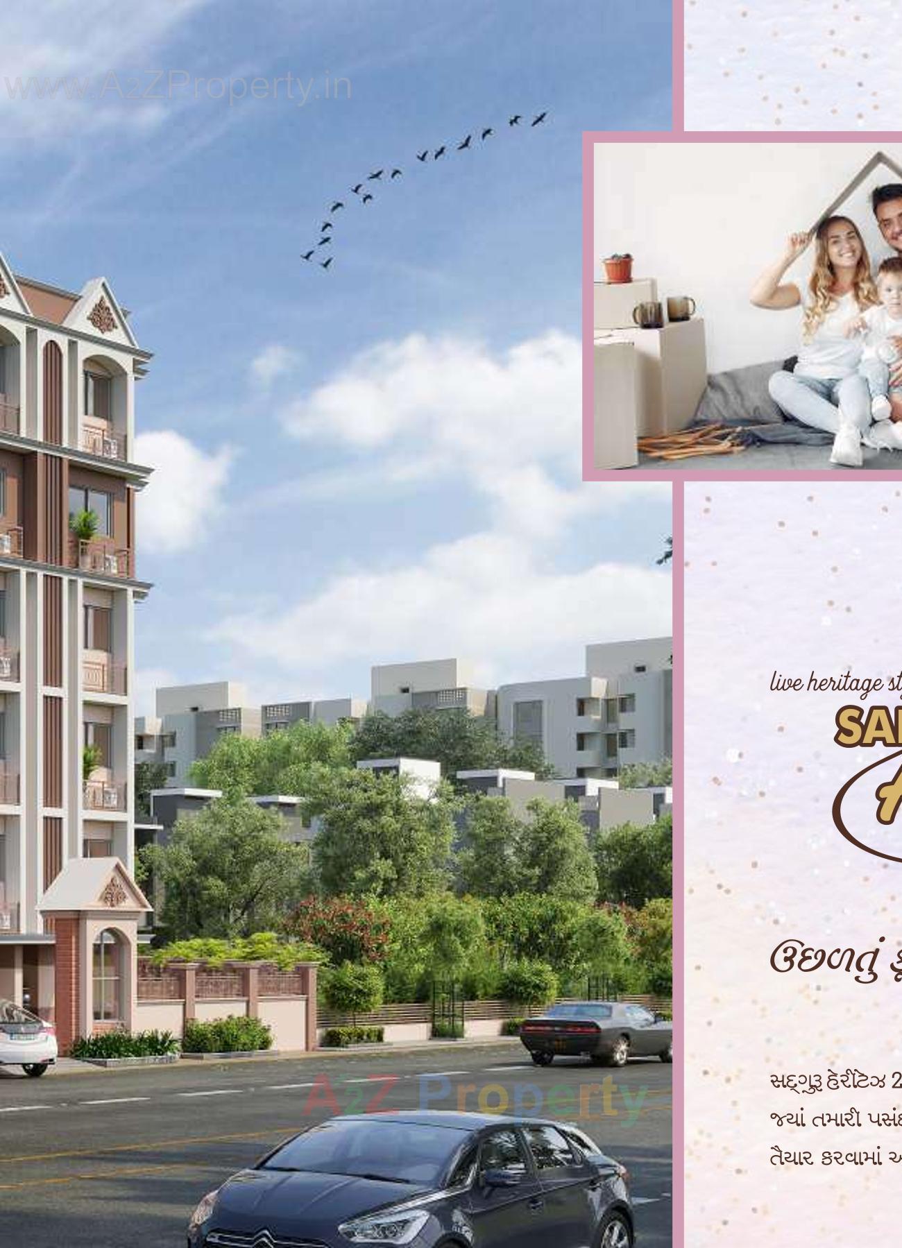 3D Elevation of real estate project Sadguru Heritage located at Vinzol, Ahmedabad, Gujarat